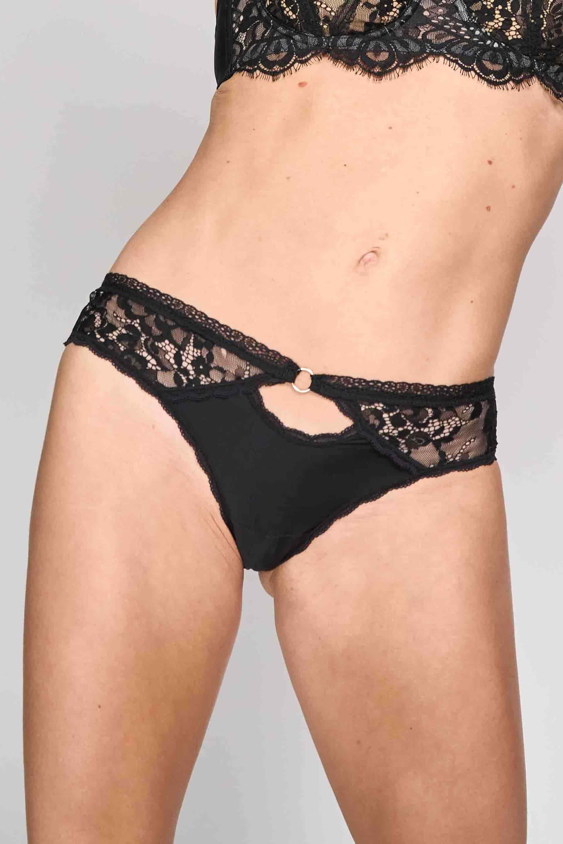 CULOTTE SEXY ELLIPSE NEGRO - miniatura 1