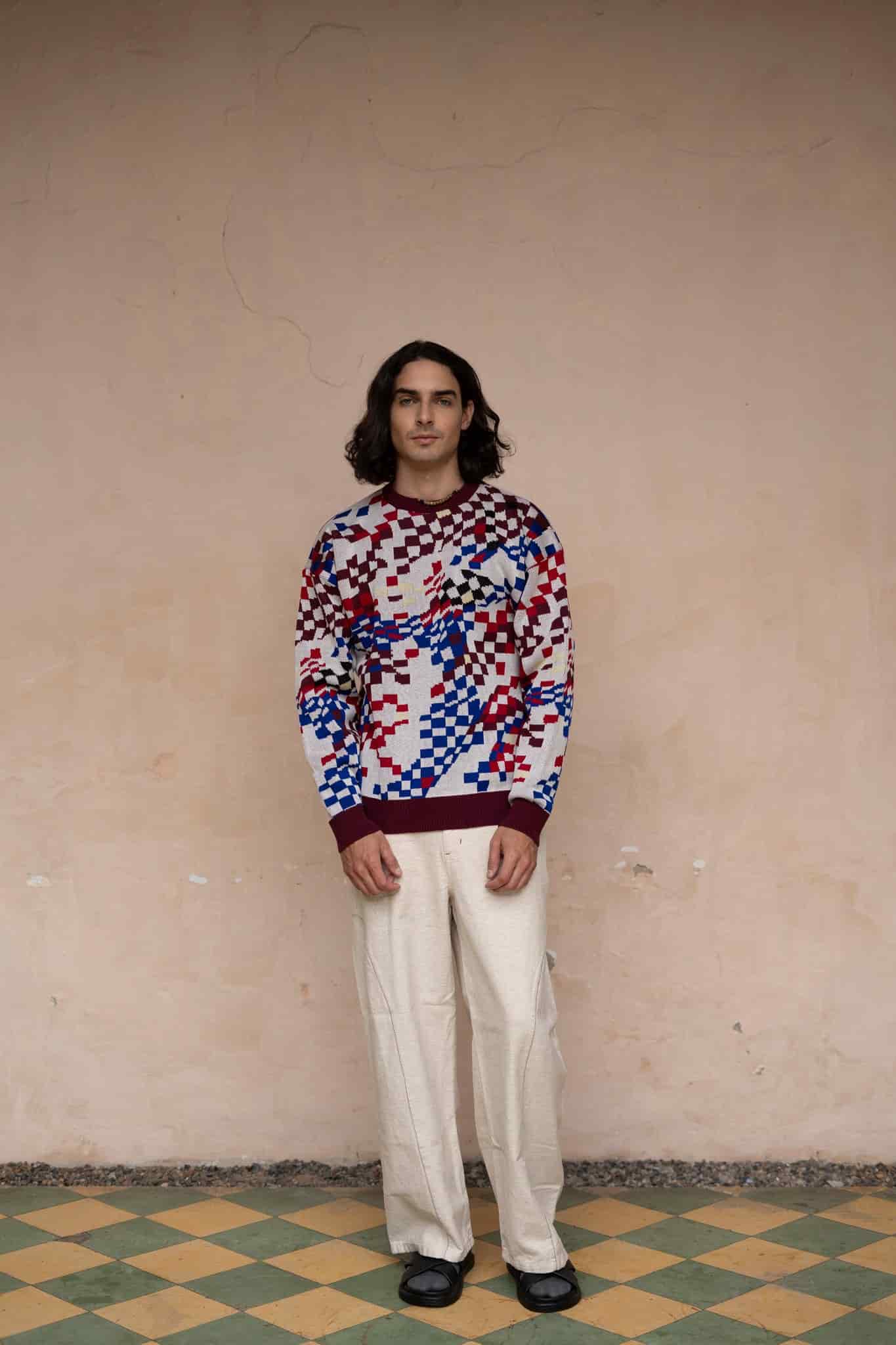 Sweater tejido Cosmos blanco - miniatura 2