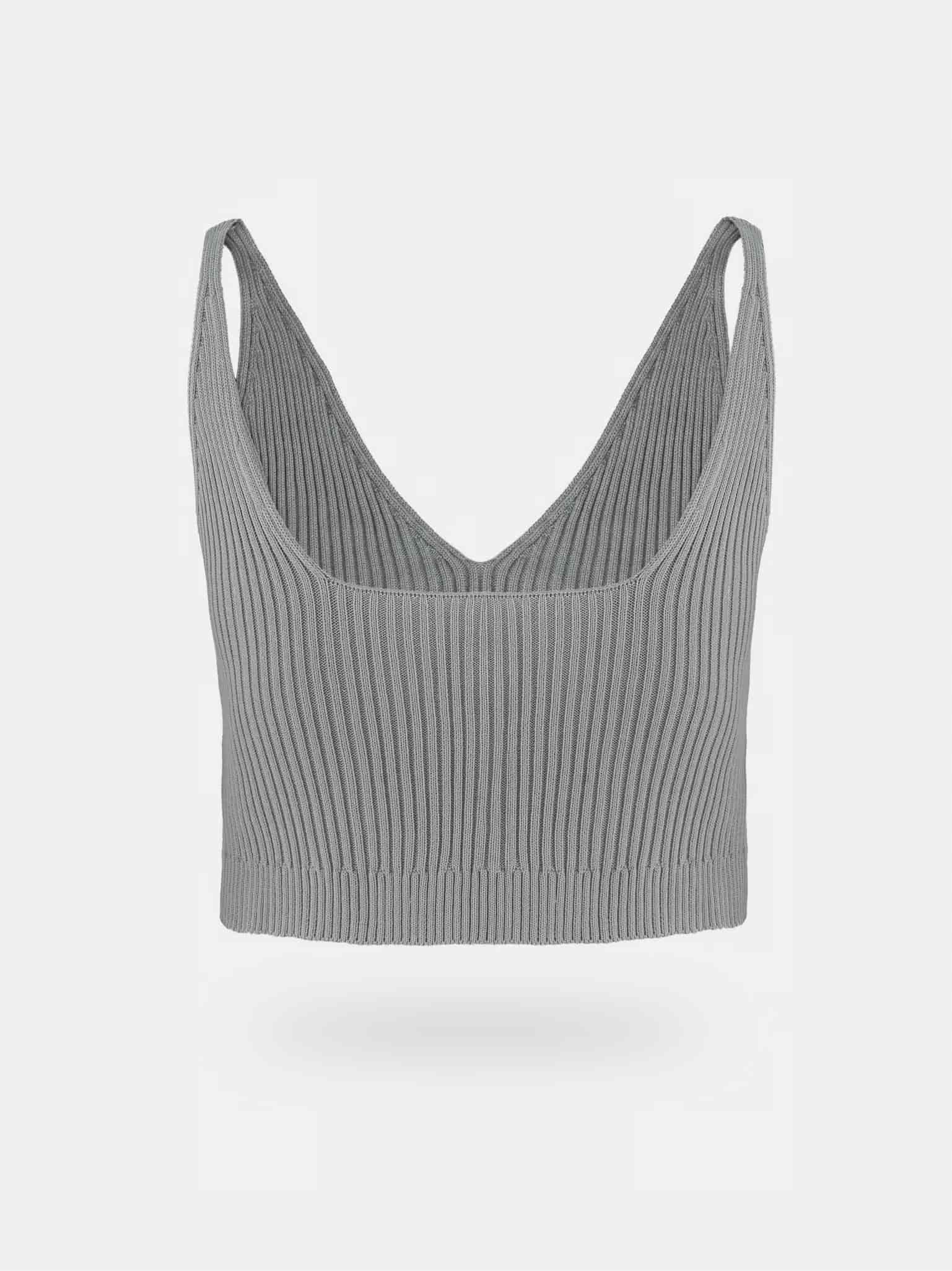 BASIC KNIT TANK TOP - LIGHT GRAY - miniatura 4