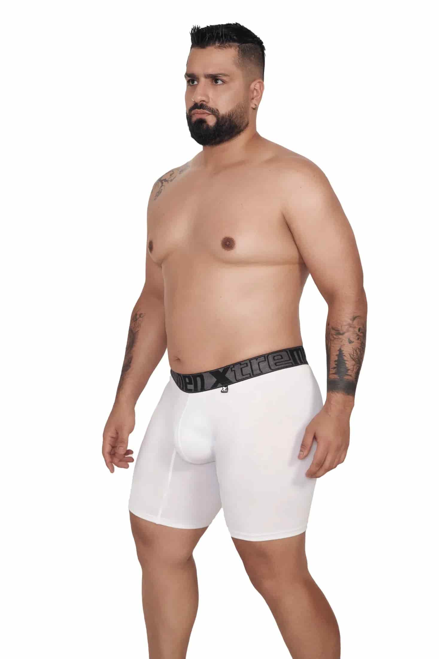 BOXER MICROFIBRA FONDO ENTERO EXTRAGRANDE BLANCO - miniatura 2
