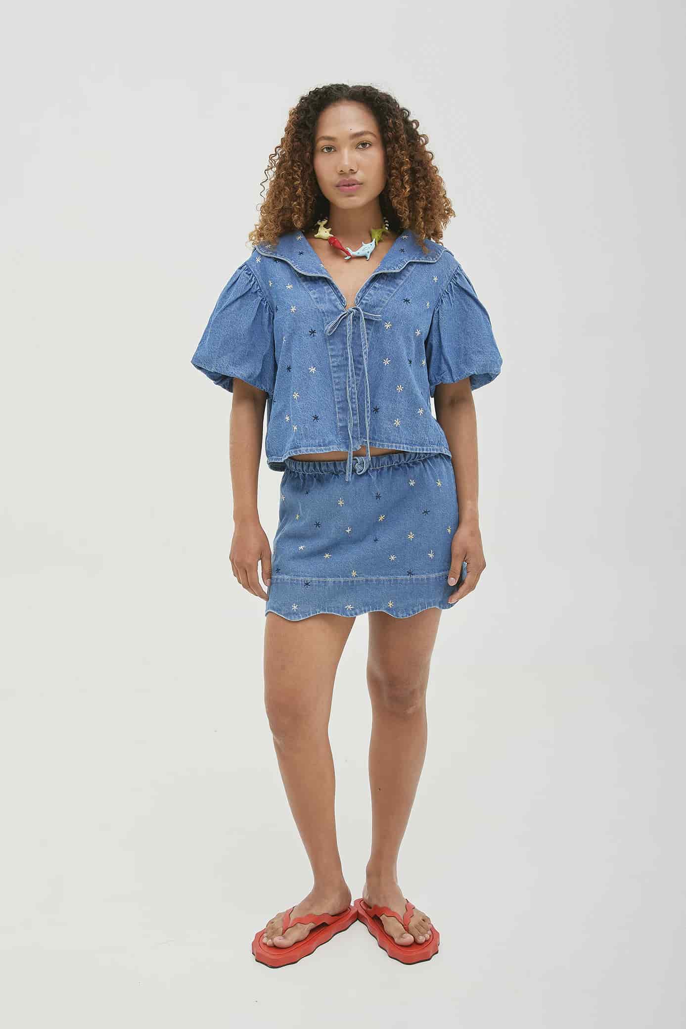 Falda Short Marea Denim - miniatura 1
