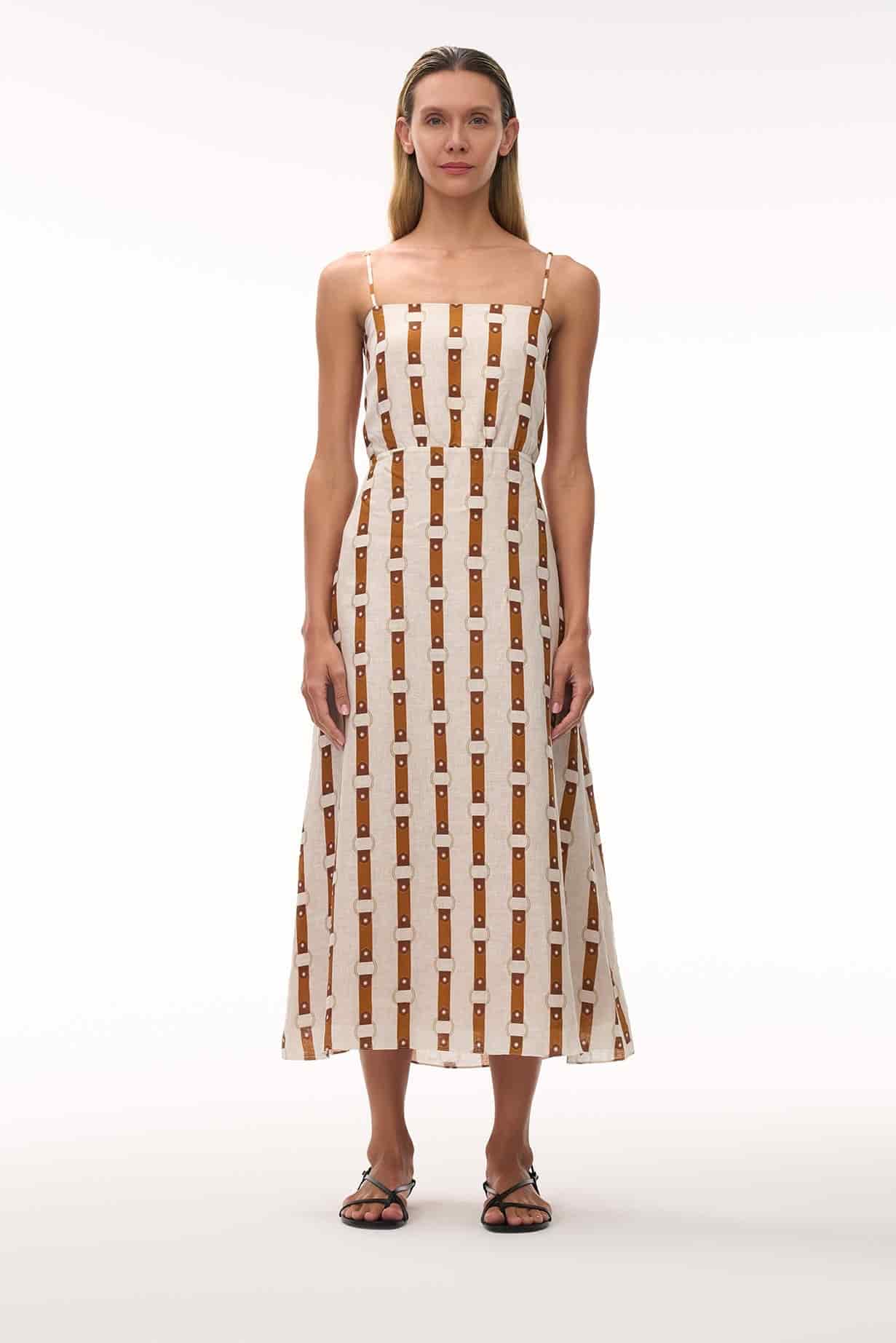 Nativa Linen Midi Dress / Horse Reins - miniatura 5
