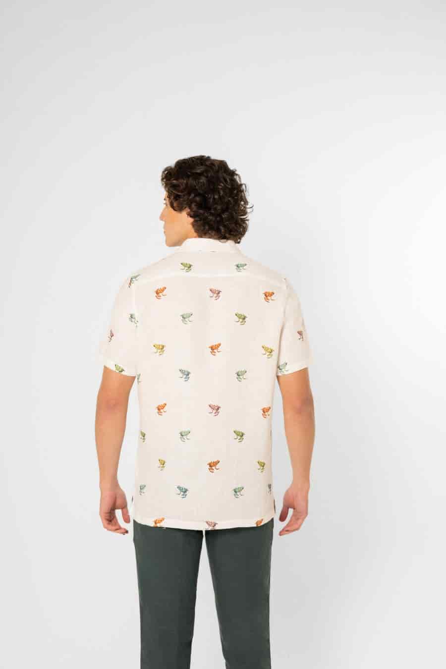 Men's linen shirt frog - miniatura 3