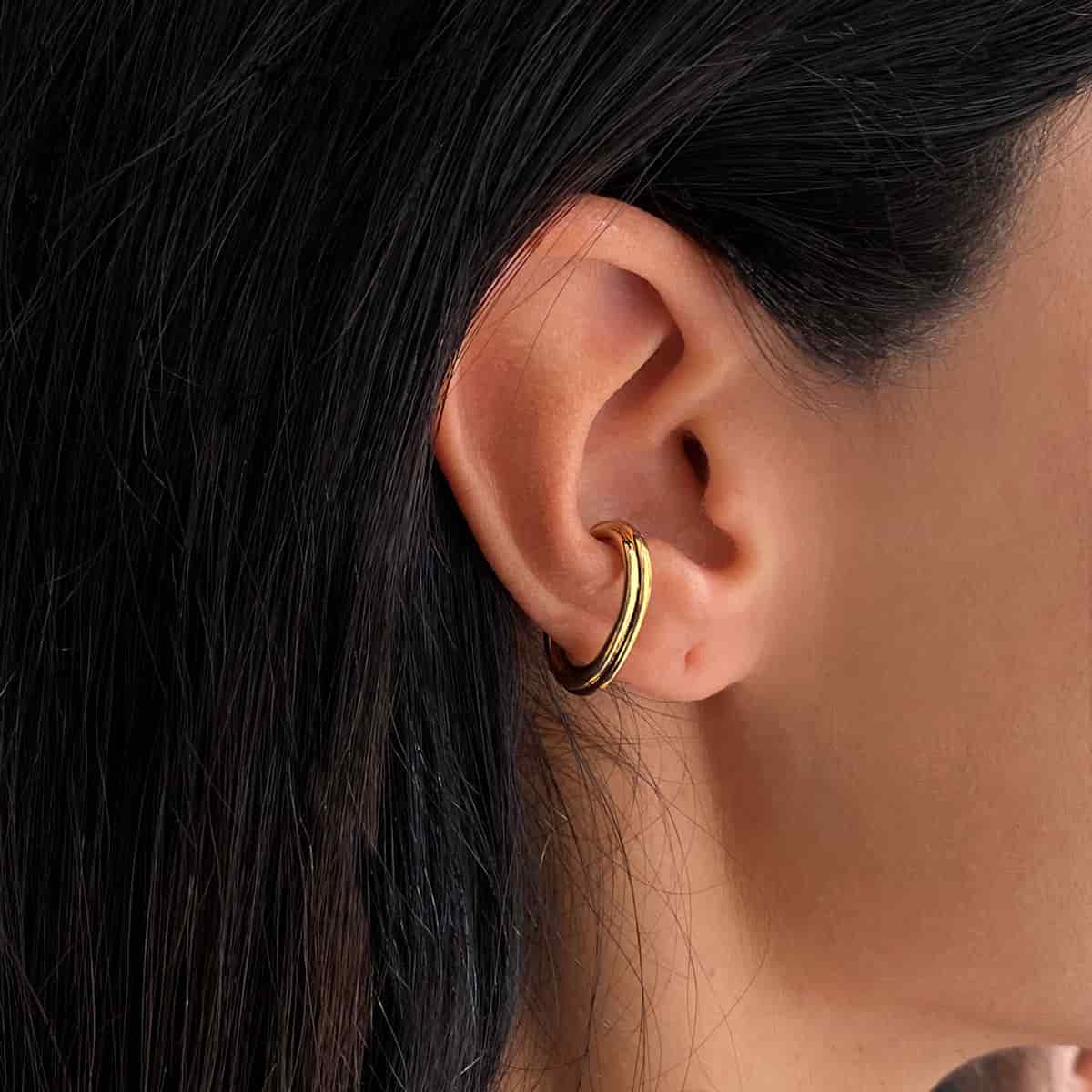 EAR CUFF PARALLEL ORO - miniatura 2