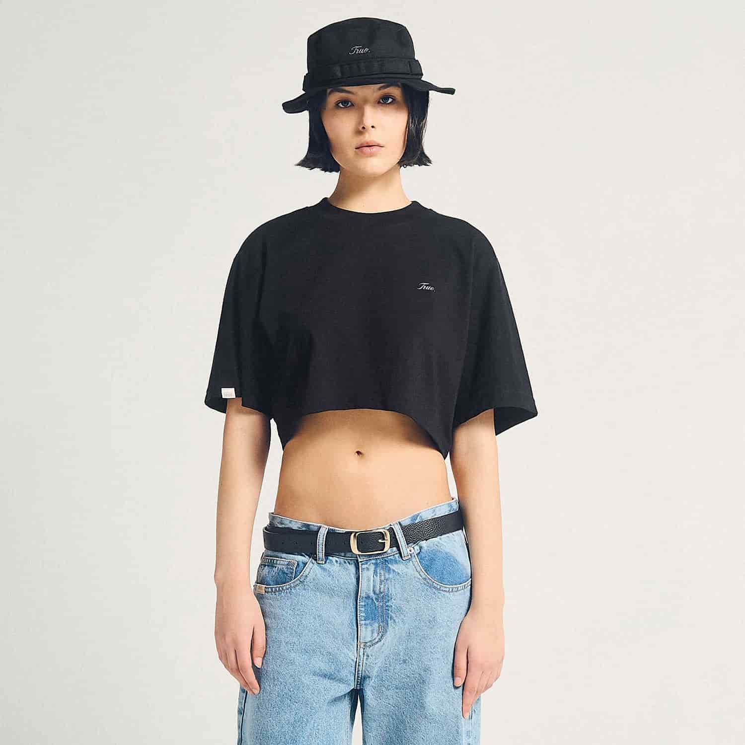 Signature Crop Top - Black - miniatura 2
