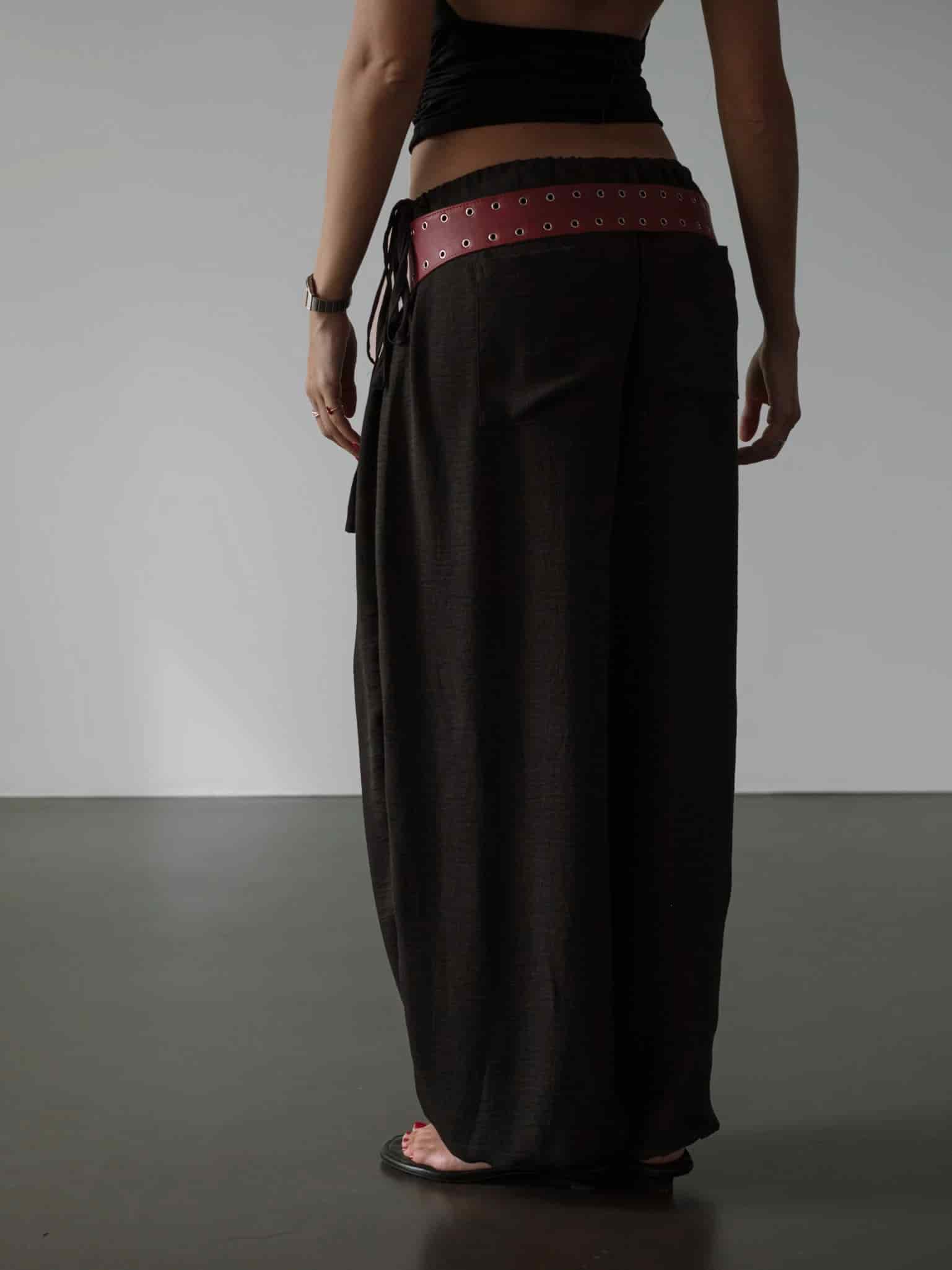 OFFSET ASYMMETRIC BELT - RED WINE - miniatura 9