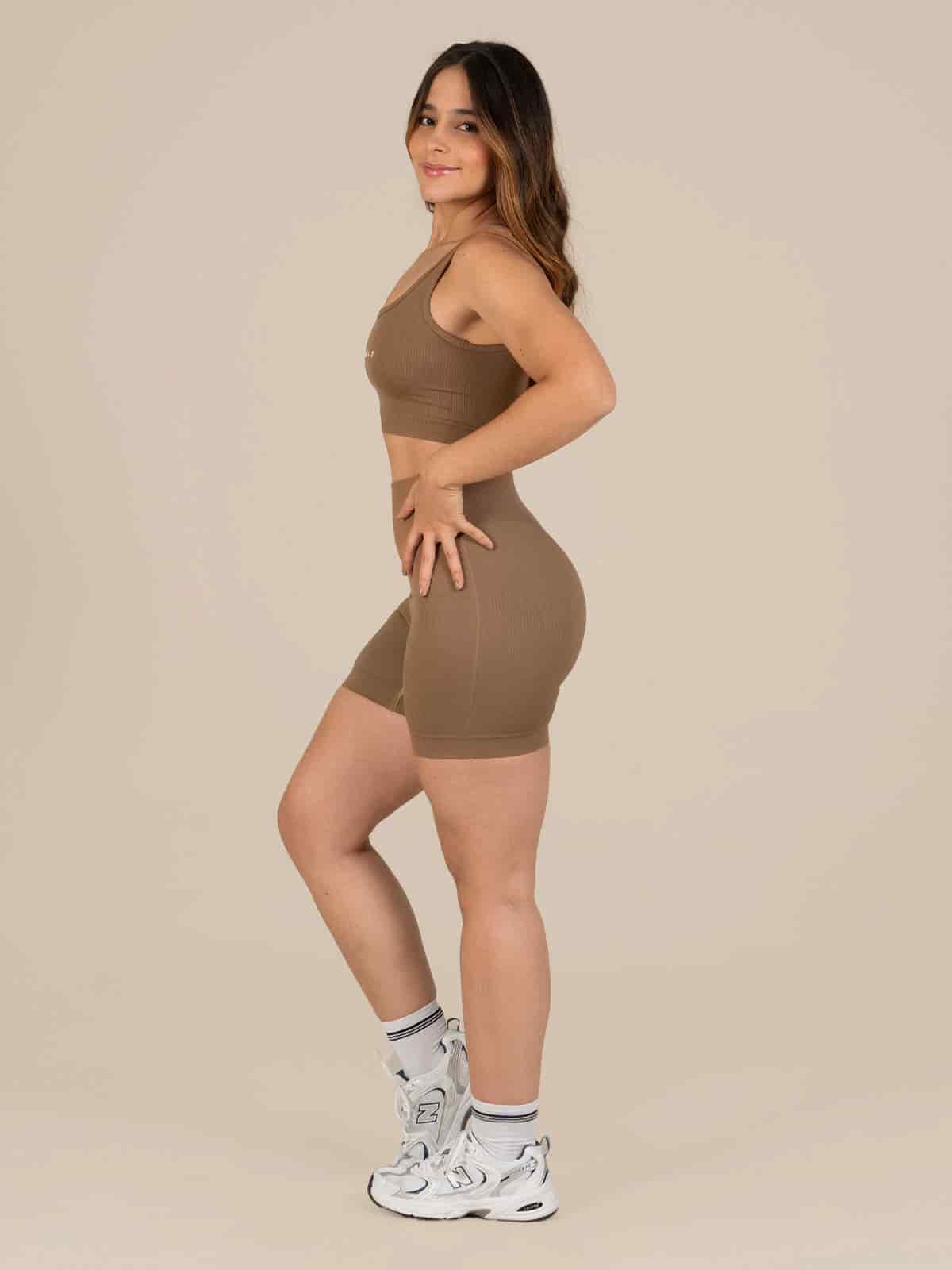 Ela short set seamless cafe claro - miniatura 2