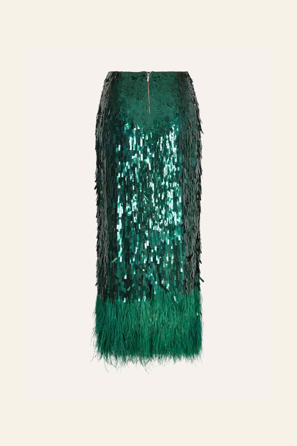 Visually Engaging Skirt in Forest Green - miniatura 2