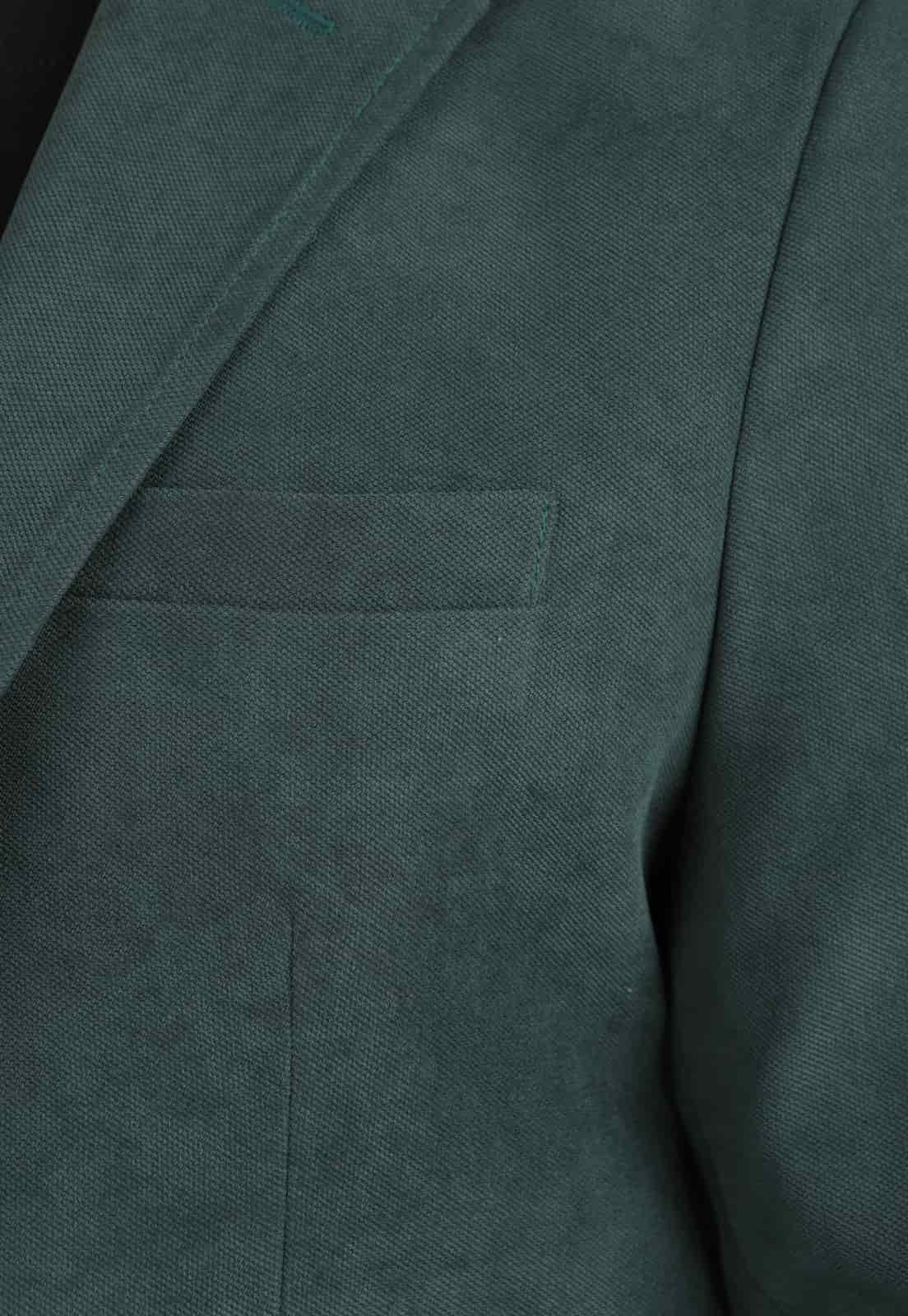 Blazer verde botella solapa clásica - miniatura 5