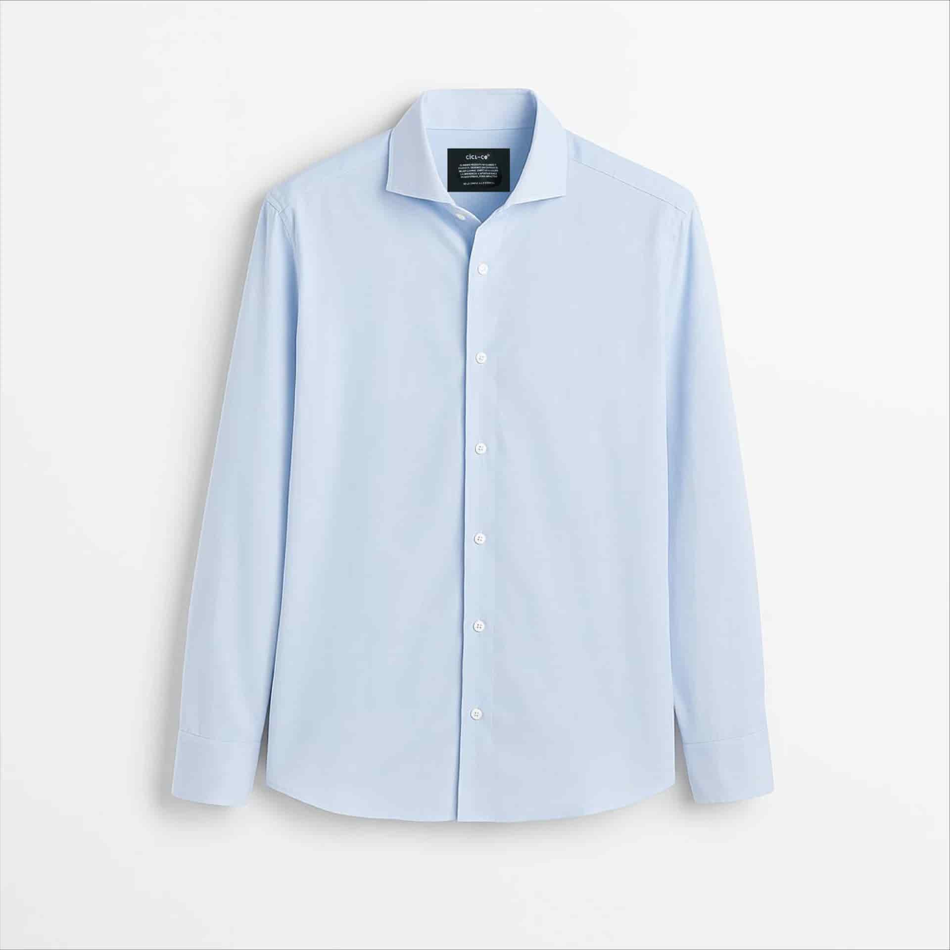 Camisa Hombre Oxford Azul Clara - miniatura 4
