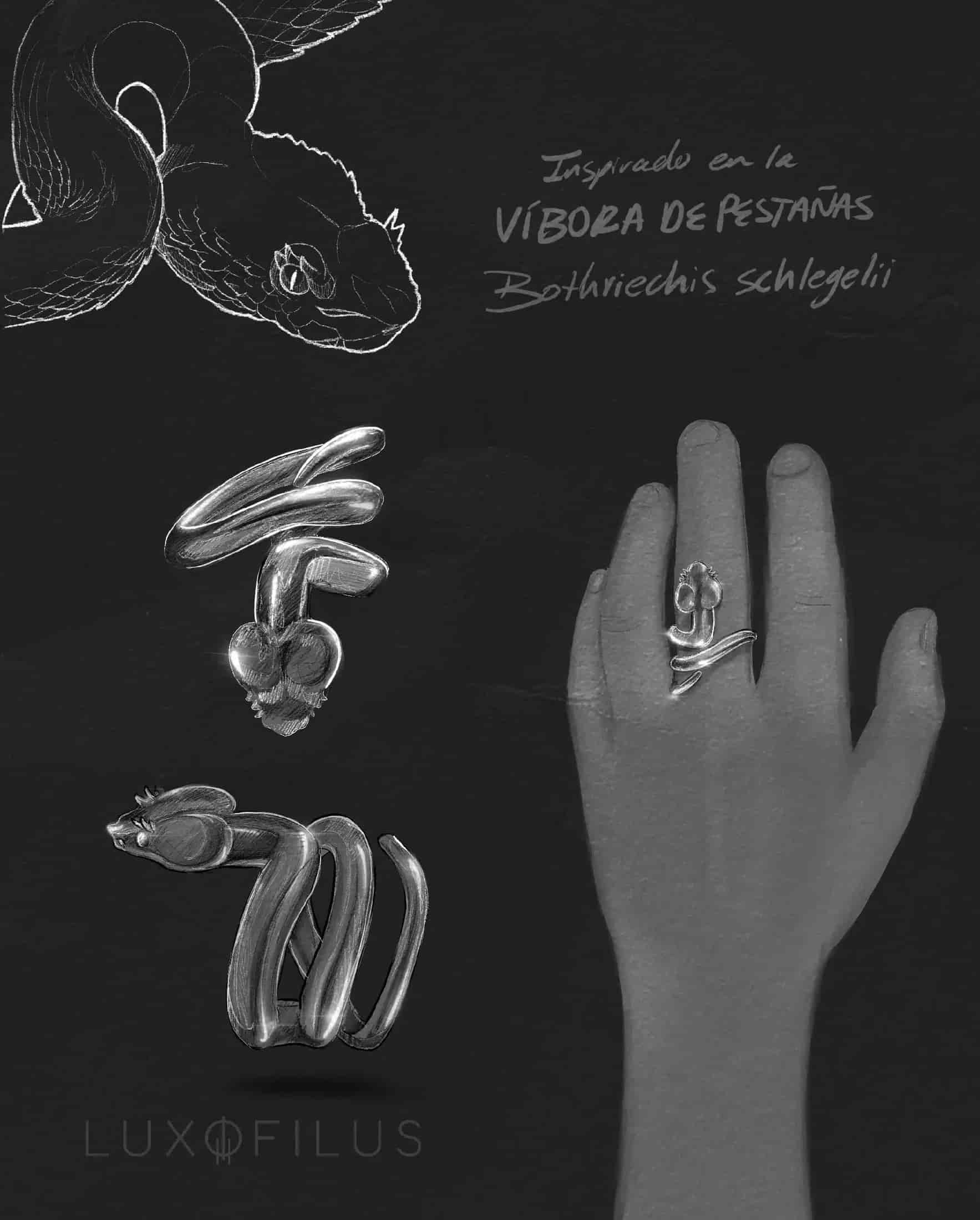 Anillo Víbora de Pestañas - miniatura 6