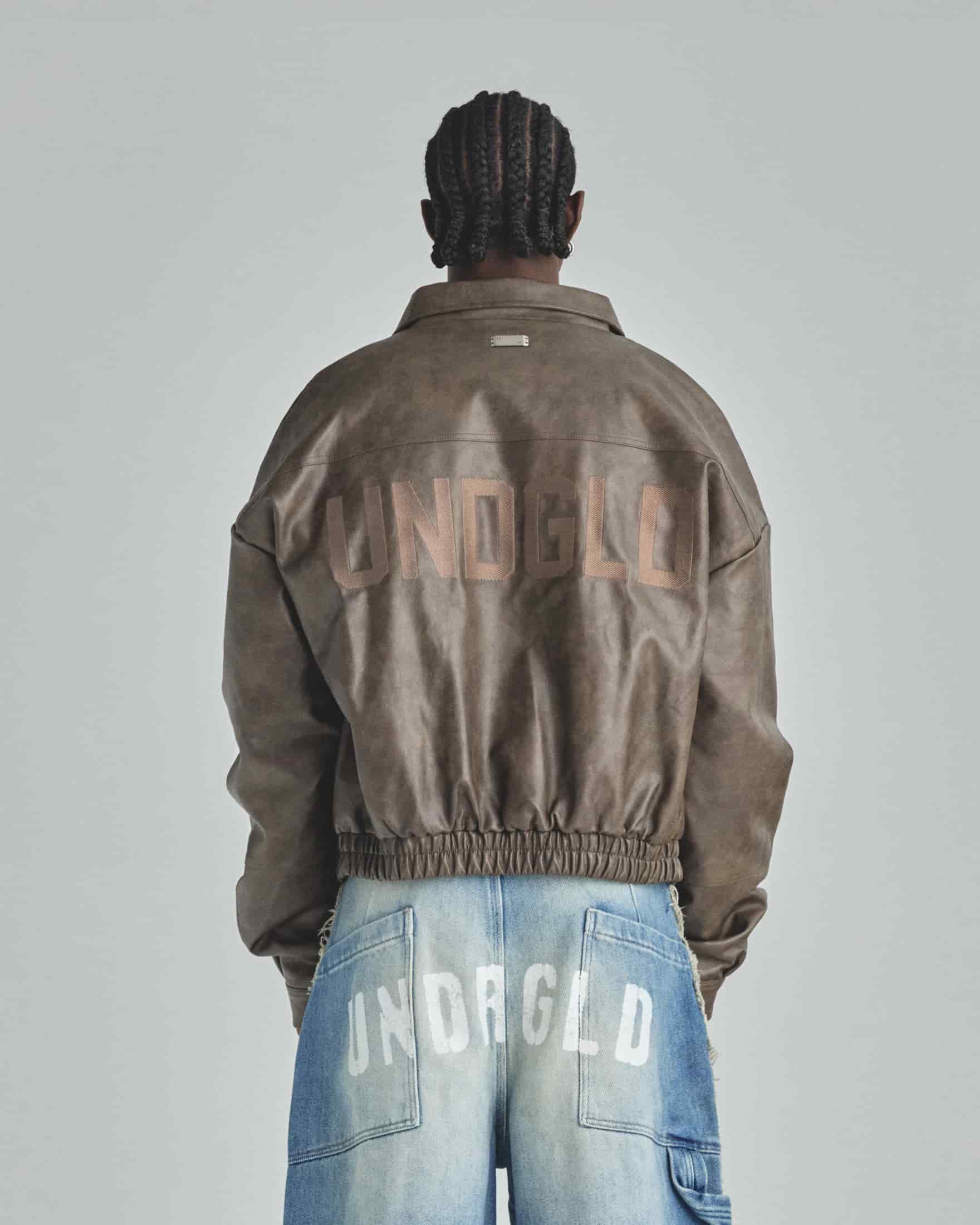 Basics Vintage Panelled Bomber Jacket Brown - miniatura 7