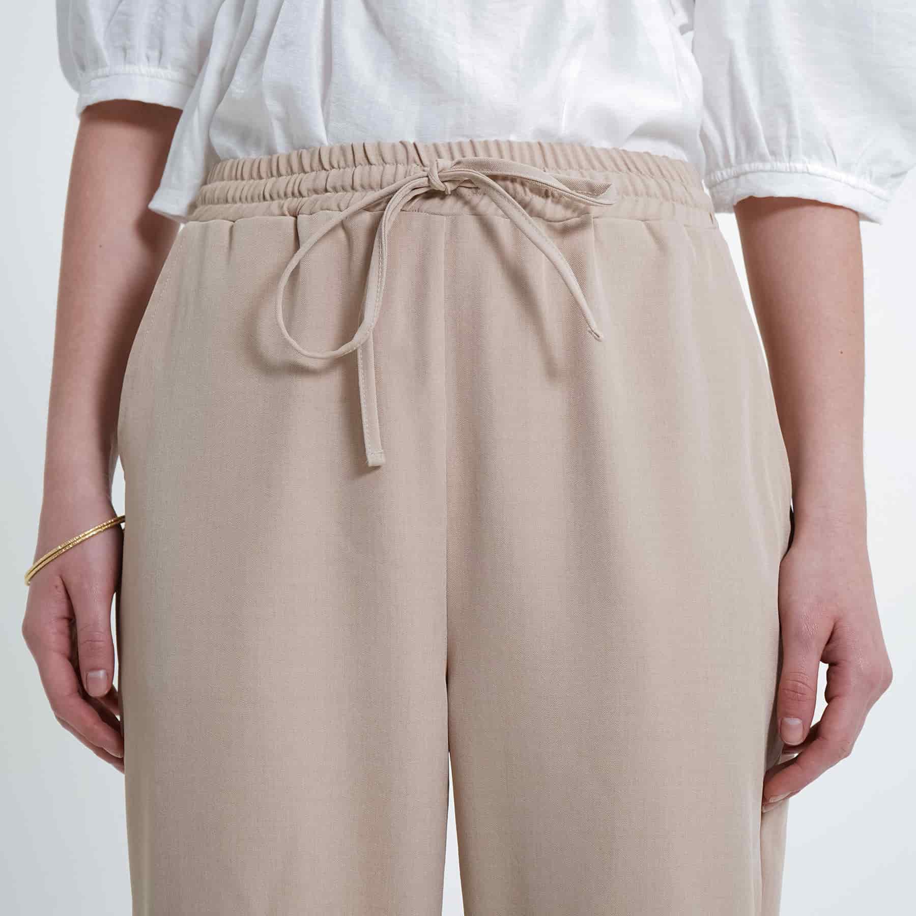 Pantalón recto con elastico y cintura - miniatura 10