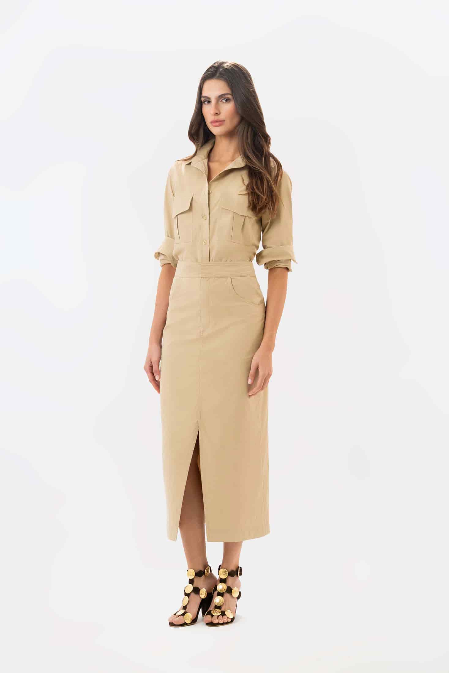 Falda Atena Khaki - miniatura 5