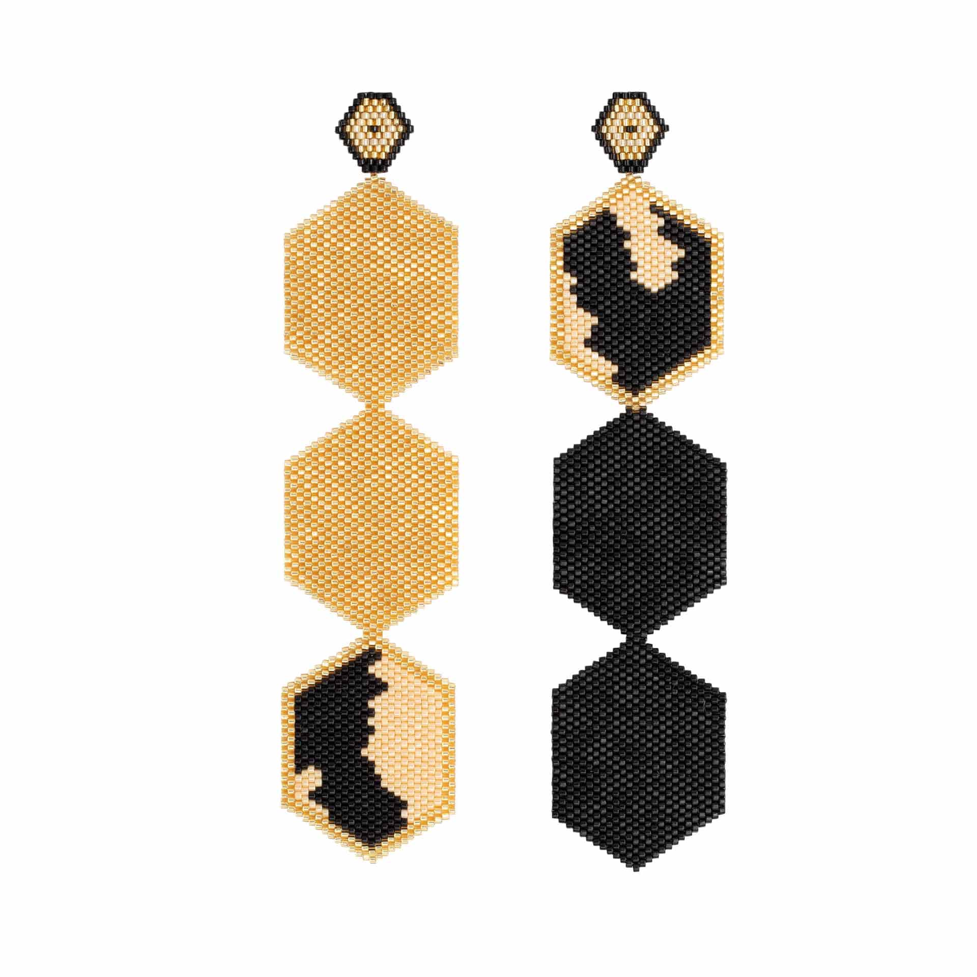 Aretes Tres Horus Golden Vaca - miniatura 2