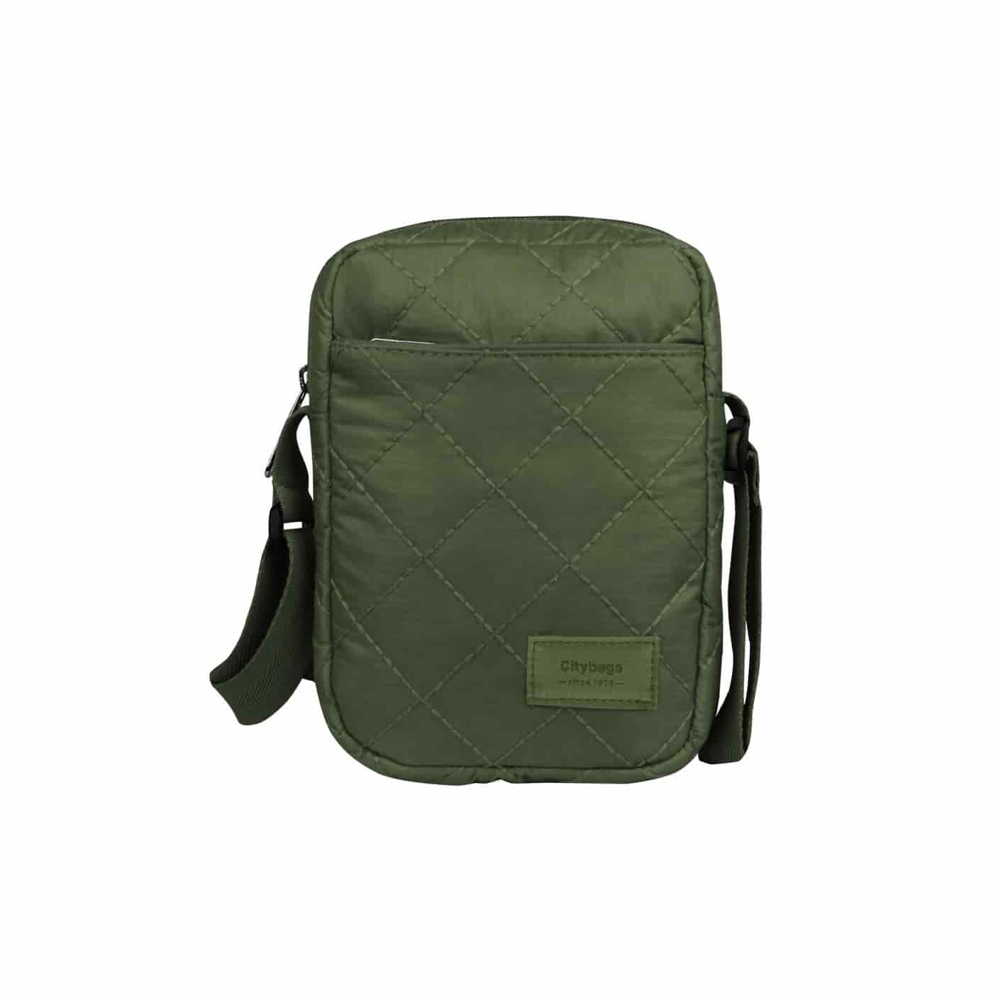 Bolso Manos Libres Mini Puffer Verde Militar - miniatura 1