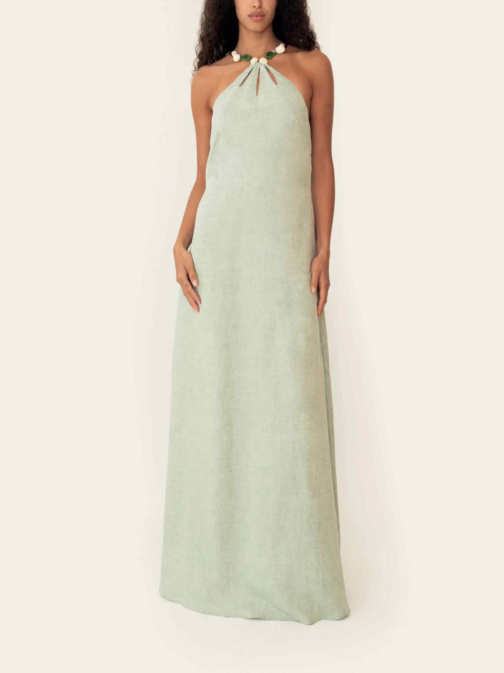 DAKOTA DRESS SEAFOAM GREEN - miniatura 2