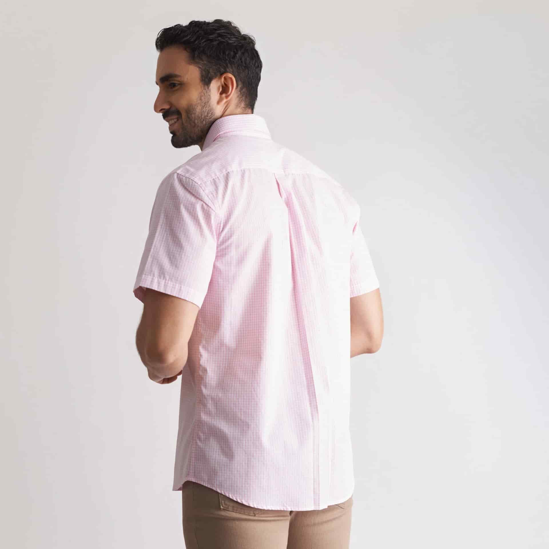 Camisa regular fit color rosado claro - miniatura 5