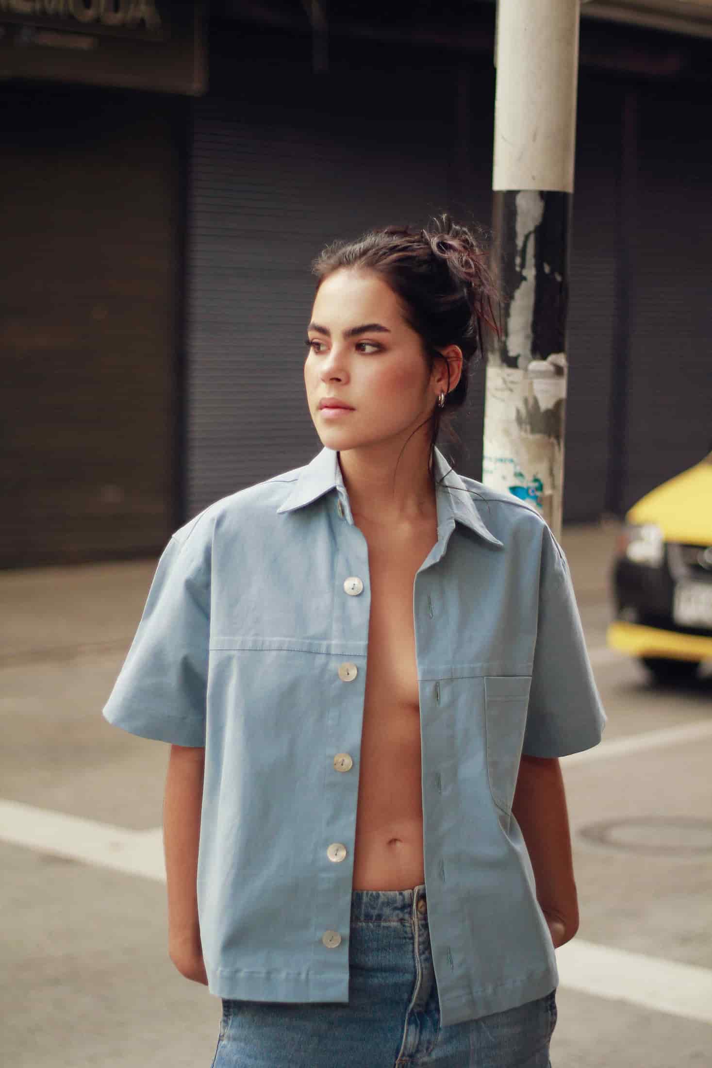 Camisa Lona | azul piedra - miniatura 3