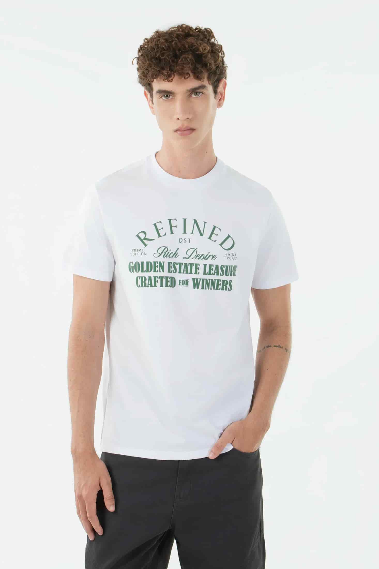 CAMISETA ESPECIAL ESTAMPADO LOCALIZADO COLOR BLANCO - miniatura 3