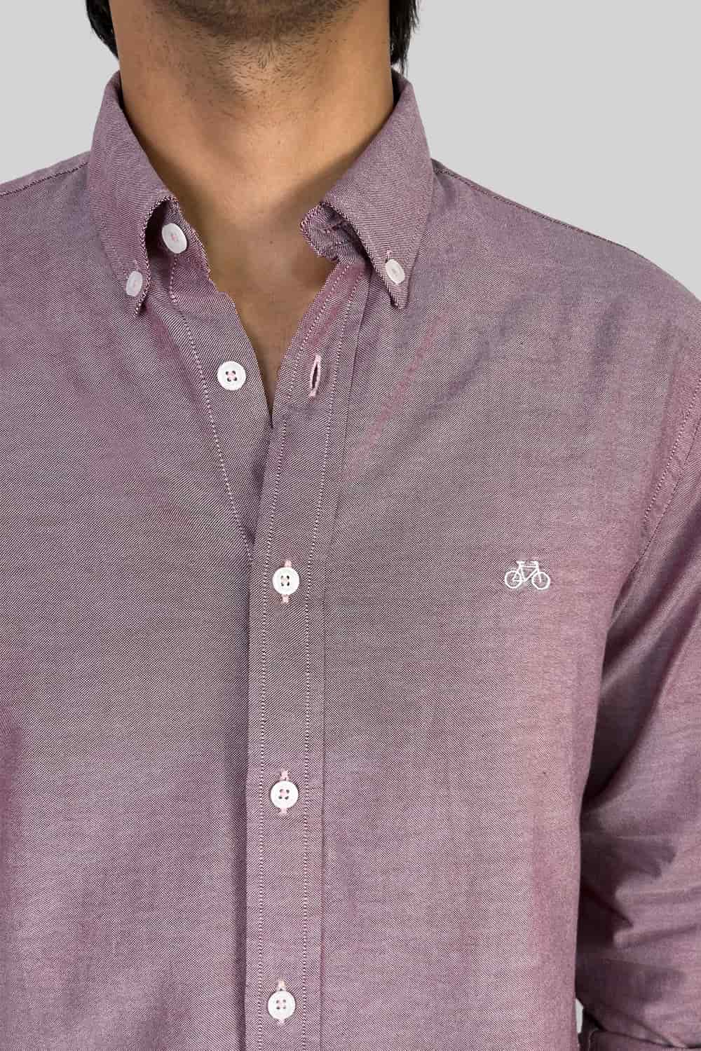 CAMISA OXFORD DOTTED RED - miniatura 2