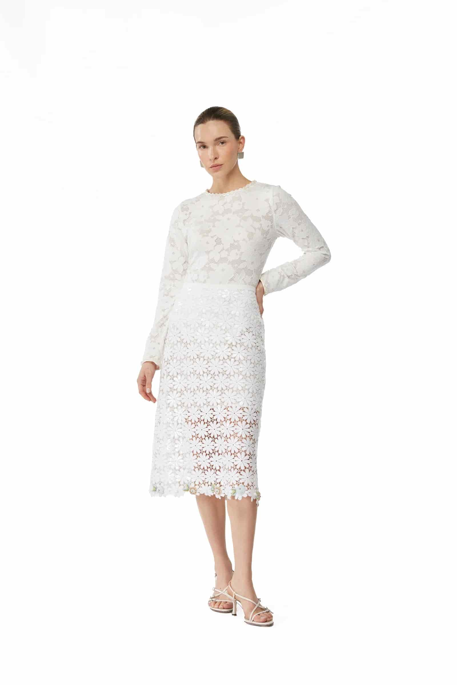 DESIRE MAXI SKIRT WHITE - miniatura 4