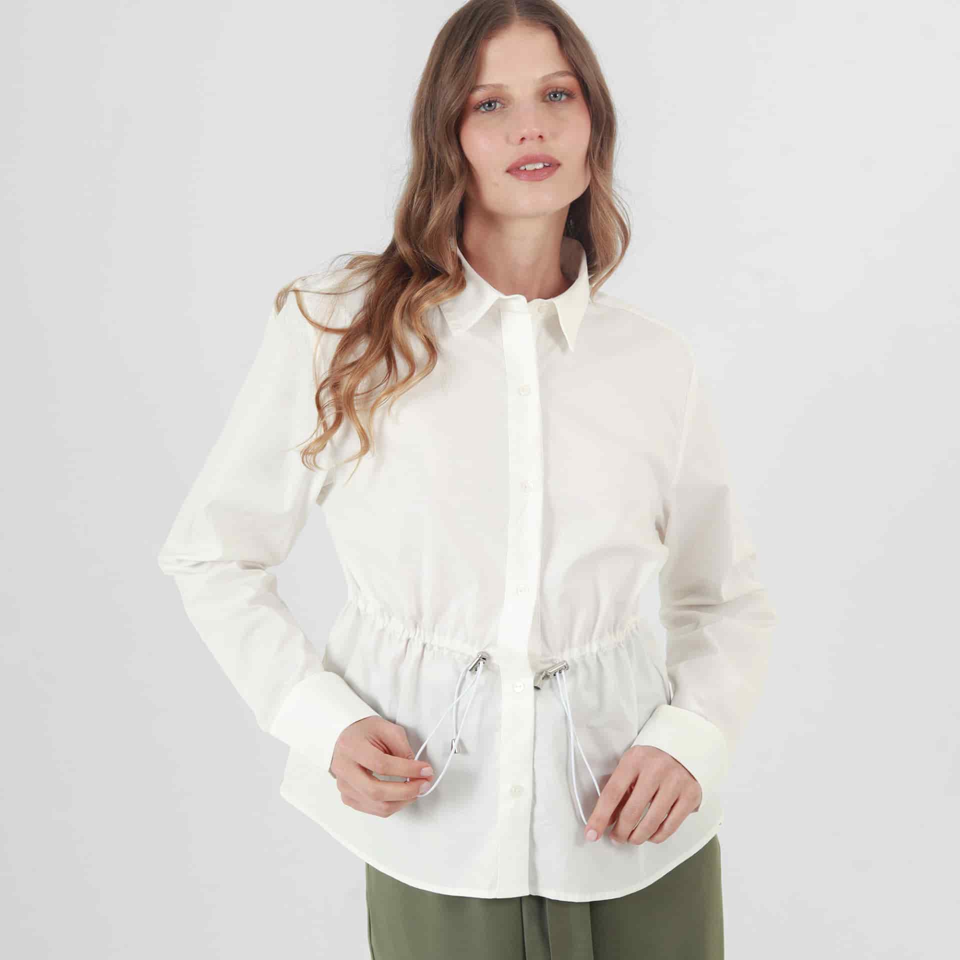 Blusa Cuello Camisero Manga Larga - miniatura 1