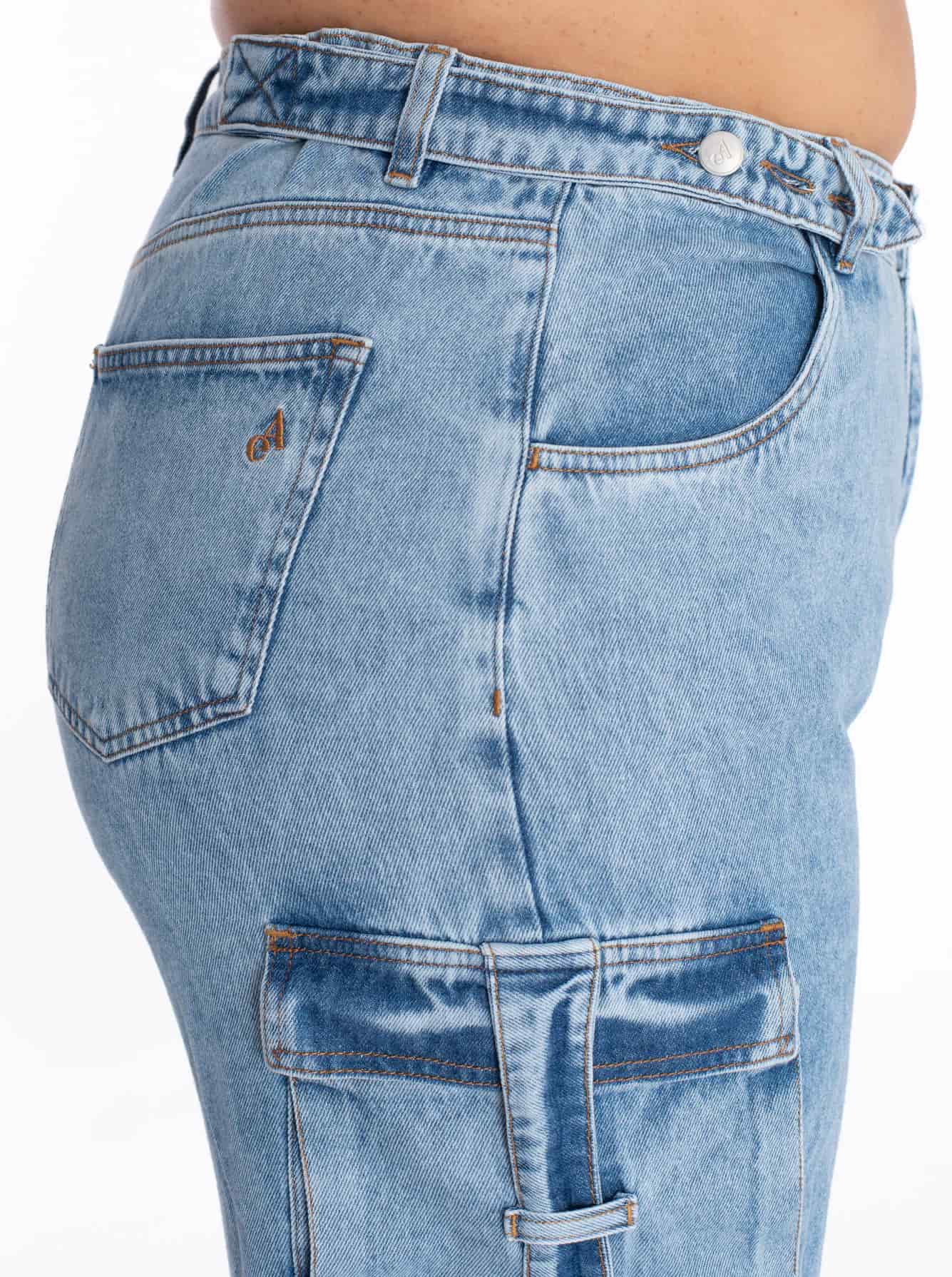 Jean Cargo Ajustable Azul Medio 370 - miniatura 18