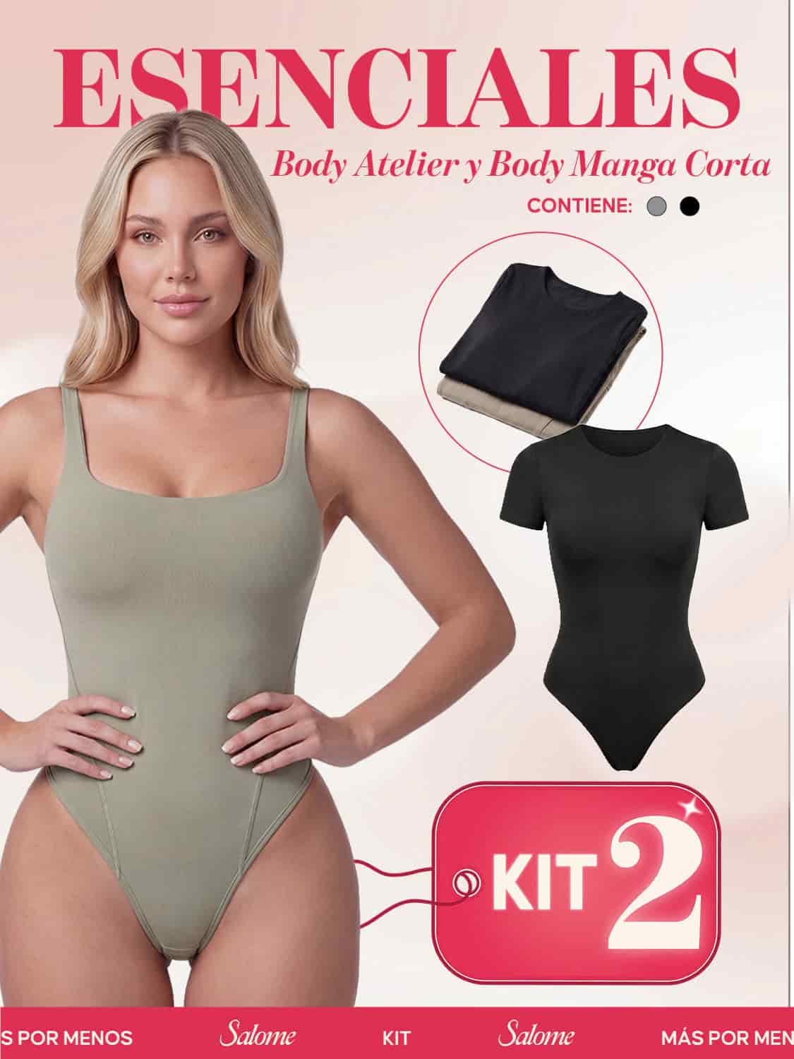 Kit Body Atelier Espalda Profunda & Manga Corta Sin Costuras | Salome 5004 & 5007 | 01L5 - miniatura 2