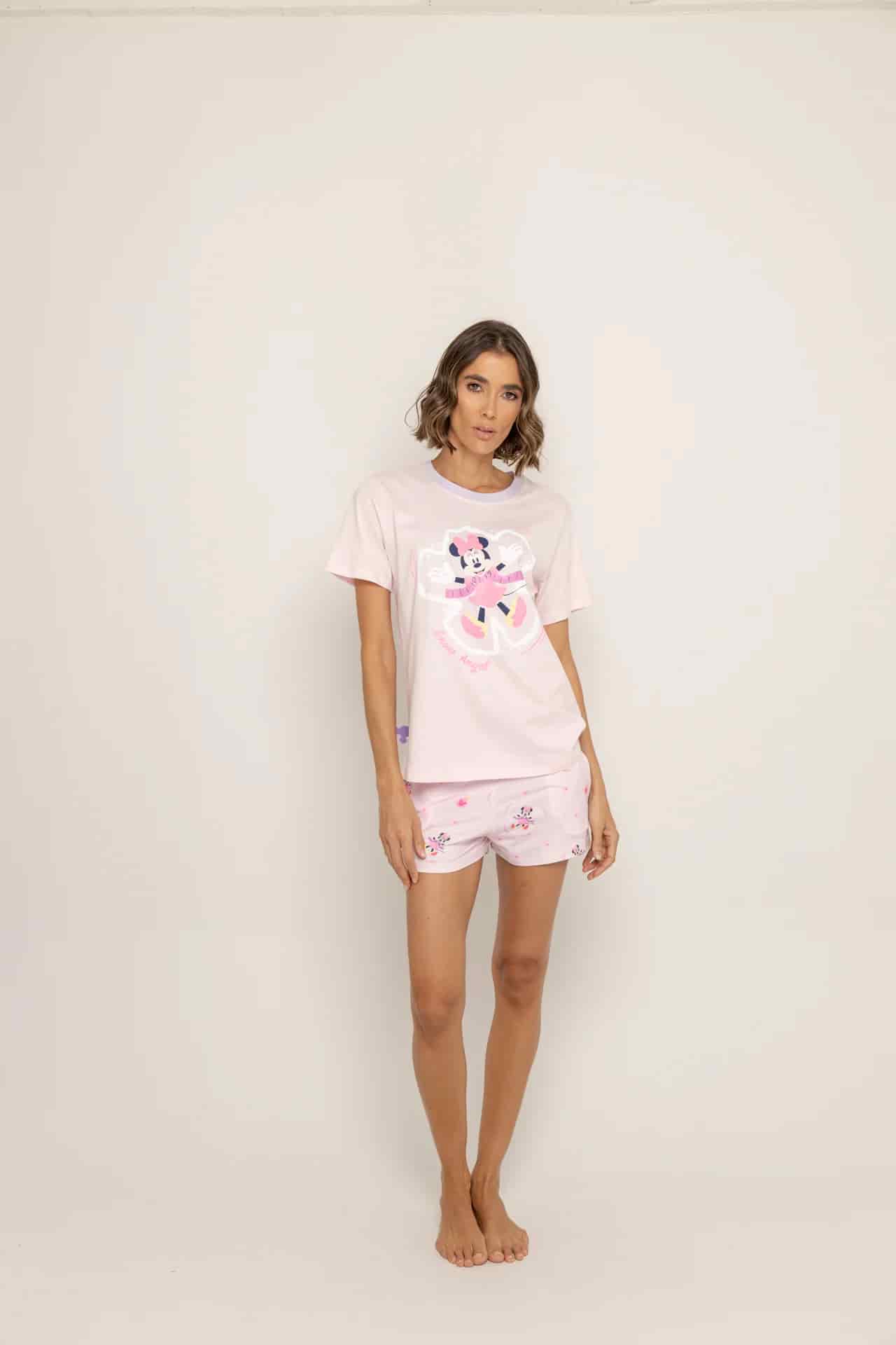 Conjunto Short Elástico Rosa Minnie - miniatura 3