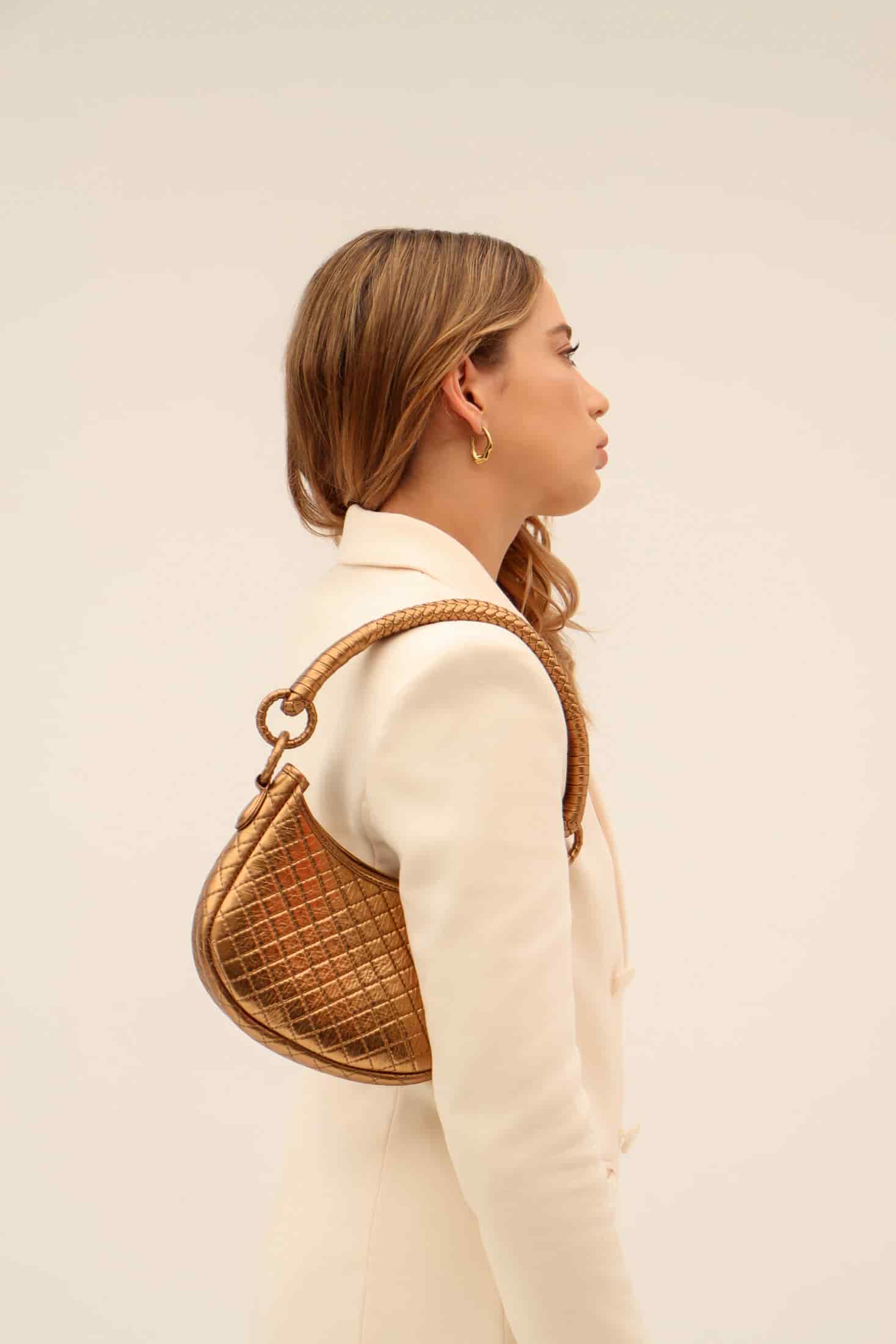 Saddle Mini, Shoulder Bag - Gold - miniatura 2