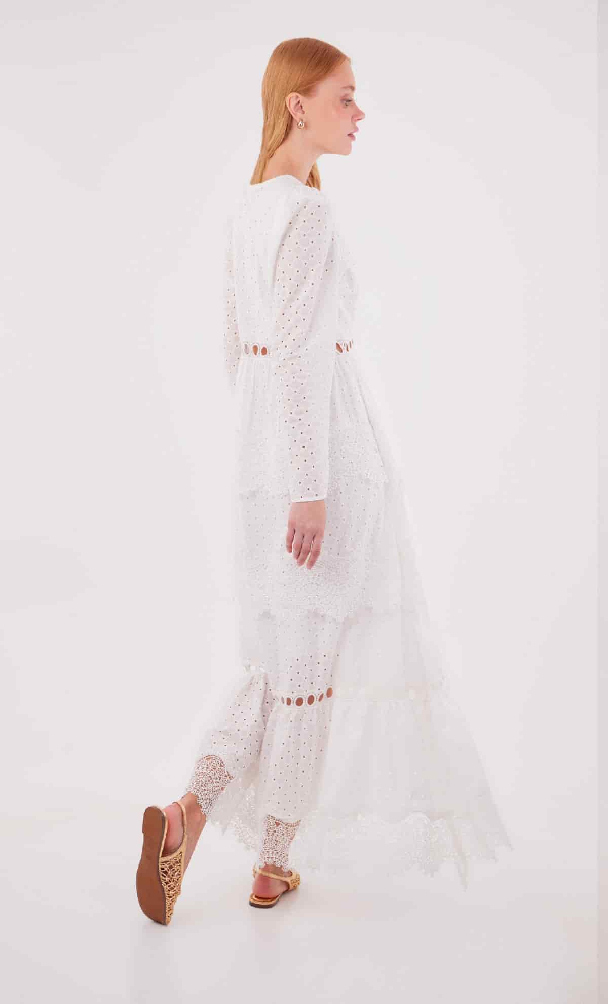 Vestido midi Merian White - miniatura 5