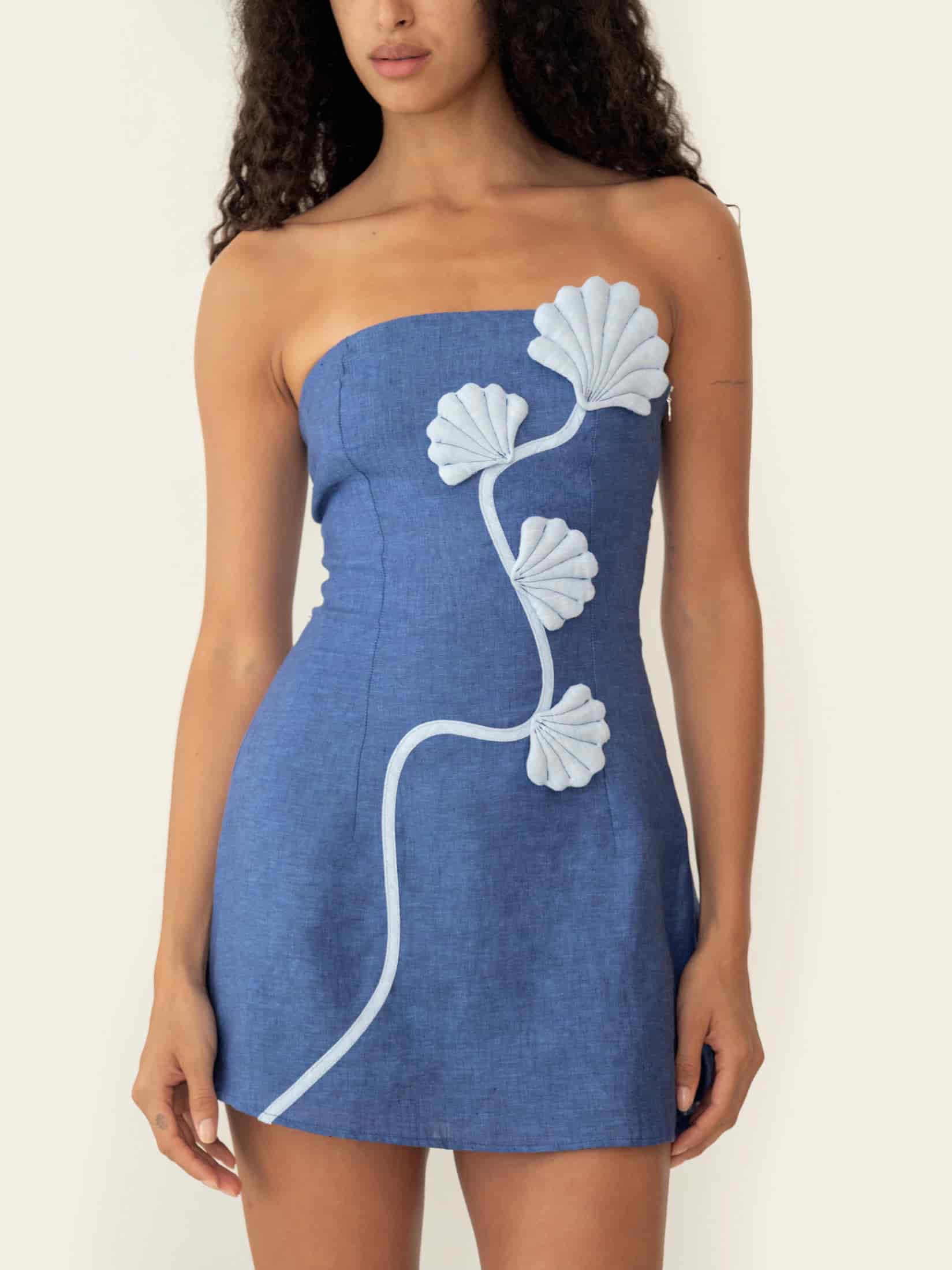 DANTE DRESS WAVE BLUE - miniatura 2