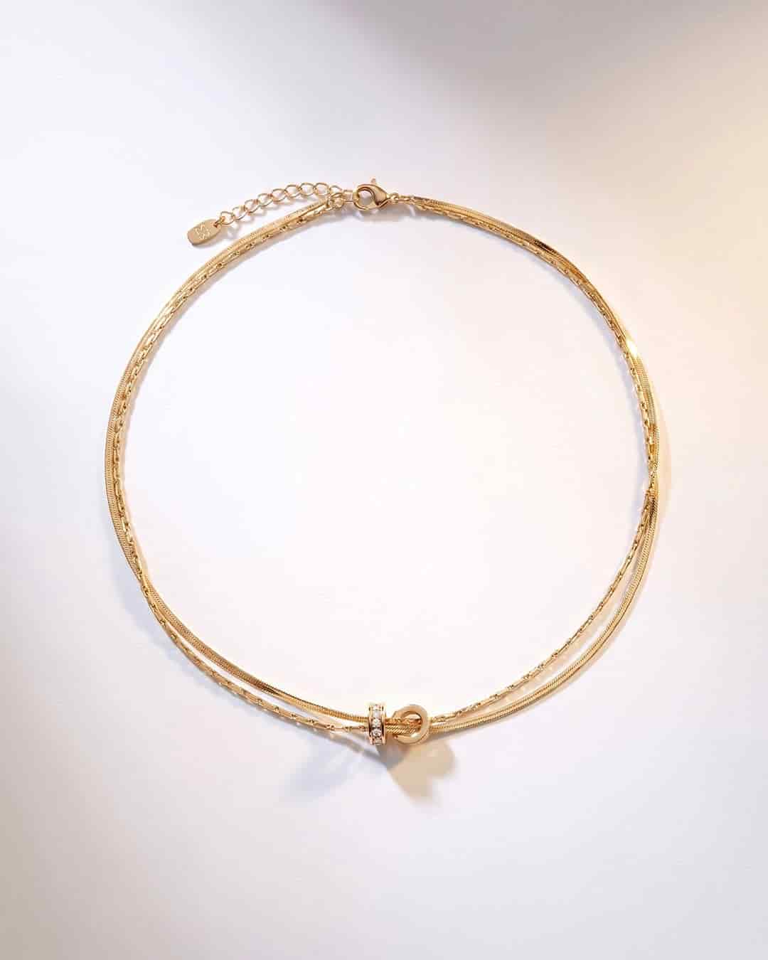 Collar Doble Cadena y Aros - miniatura 4