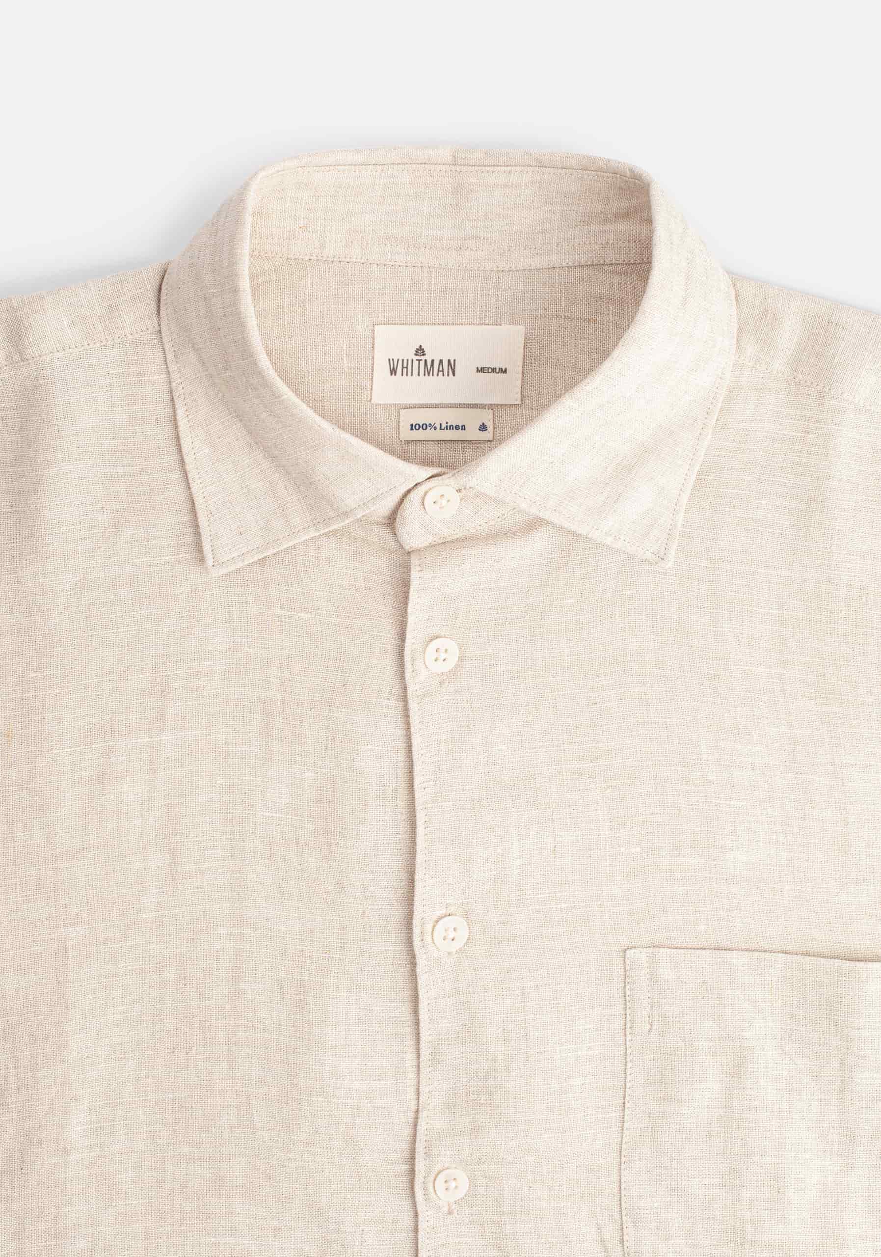 Camisa H Boxy Lino Avena - miniatura 2
