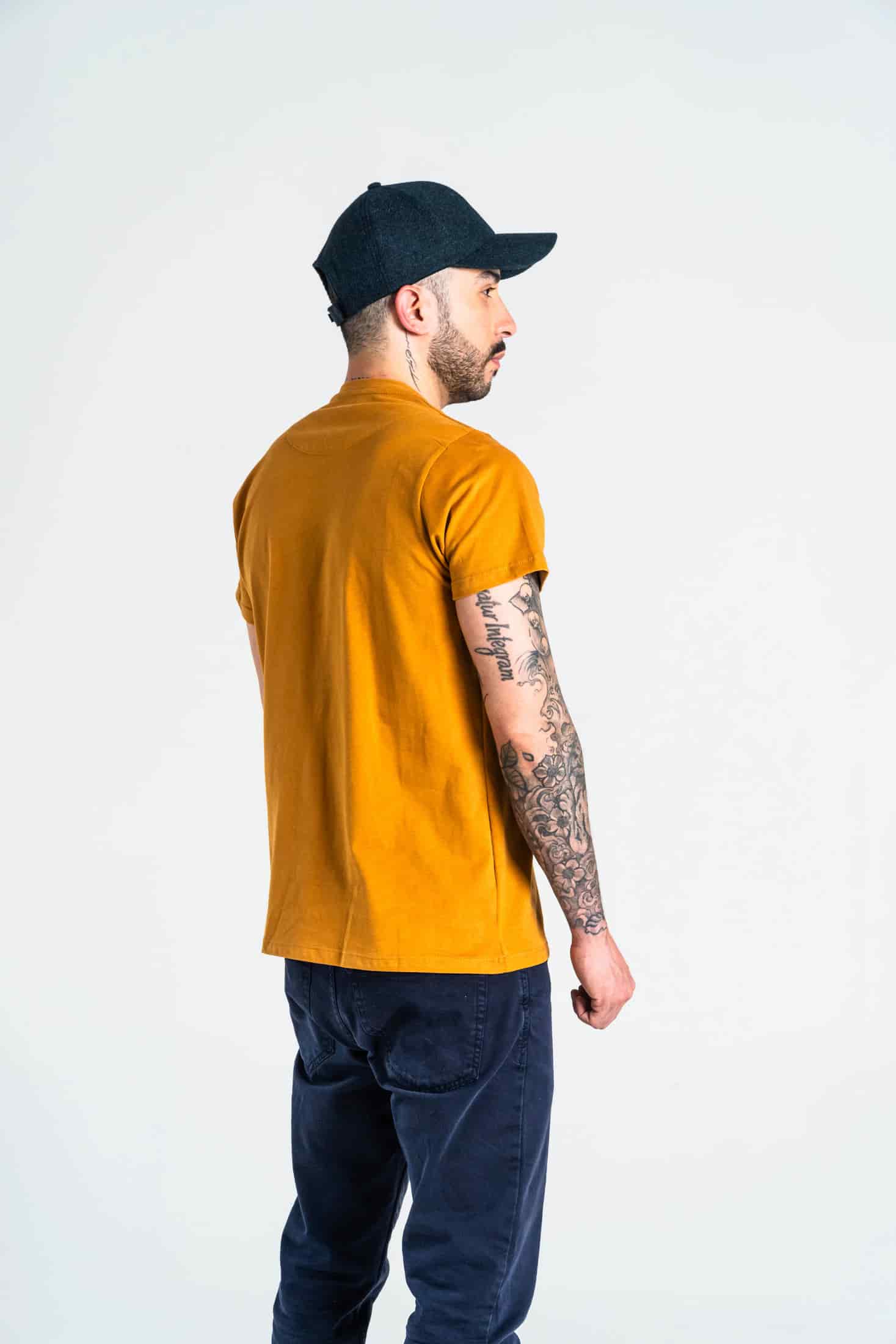 Camiseta Básica Algodón Mostaza - miniatura 4