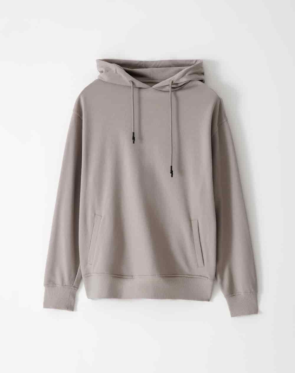 Buzo relax tipo hoddie algodón taupe hombre - miniatura 6