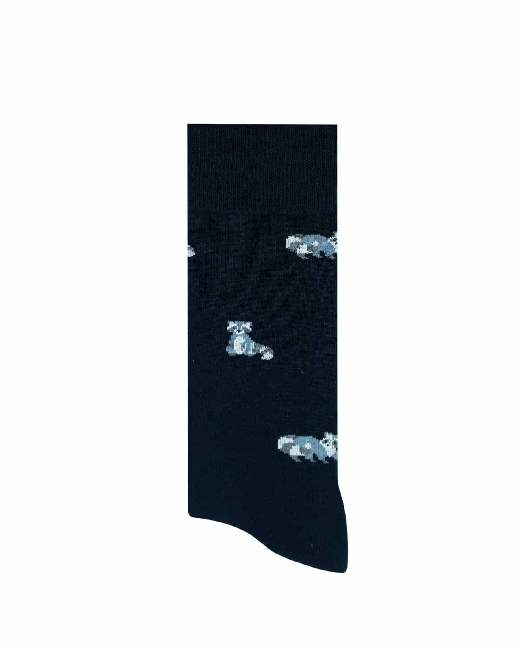 Medias Lazo Azul con Mapaches Grises - miniatura 2