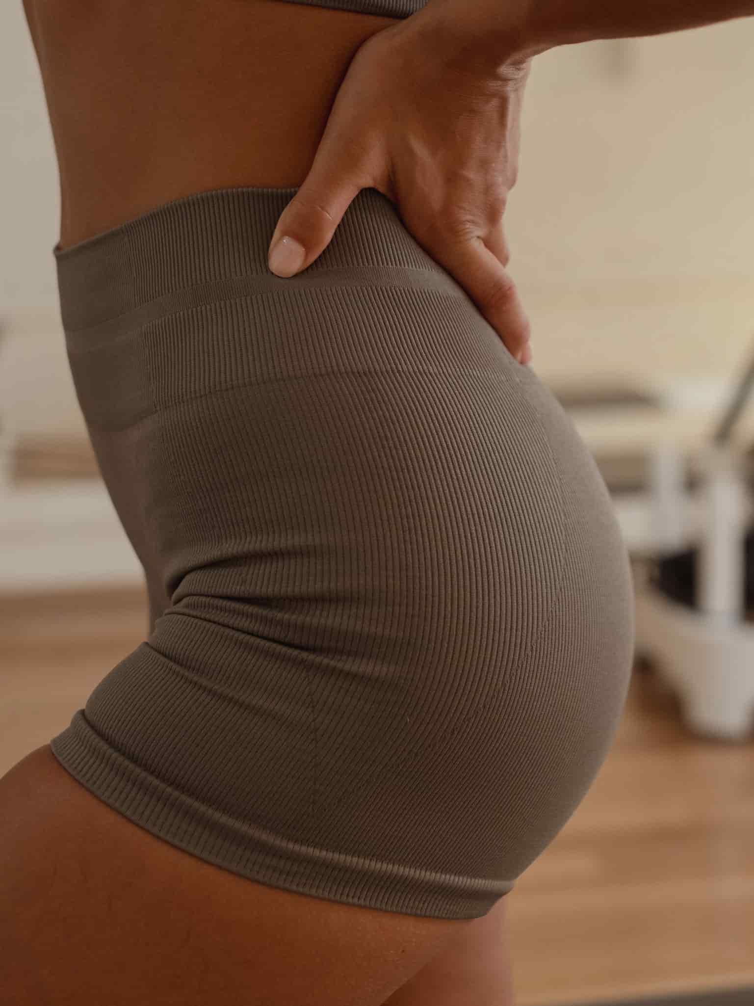 FORM SEAMLESS MINI SHORT - TAUPE - miniatura 1