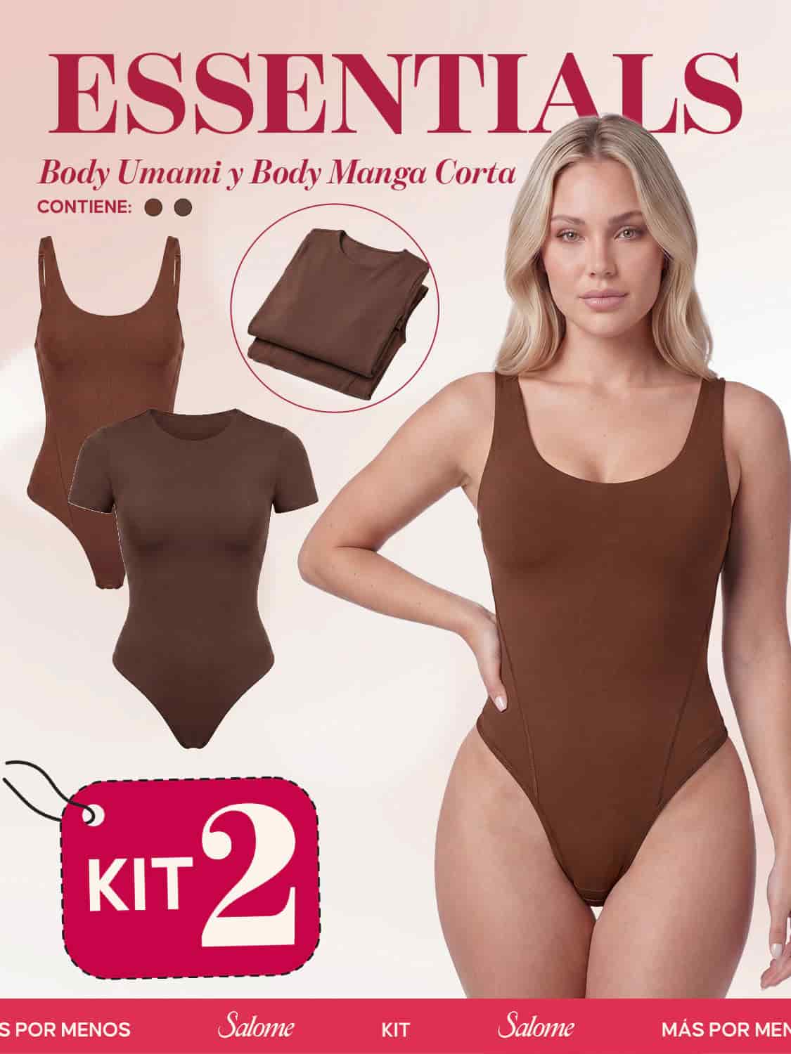 Kit Body Diario Tiras Finas & Manga Corta Sin Costuras | Salome 5005 + 5007 | 01L5 - miniatura 9