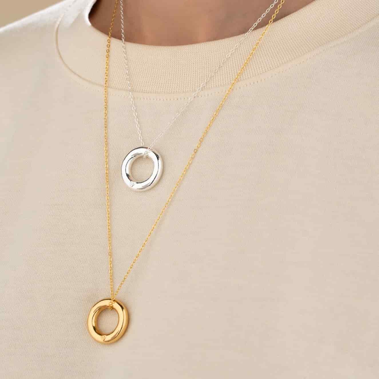 Set Collar + Aretes Circulos - miniatura 1