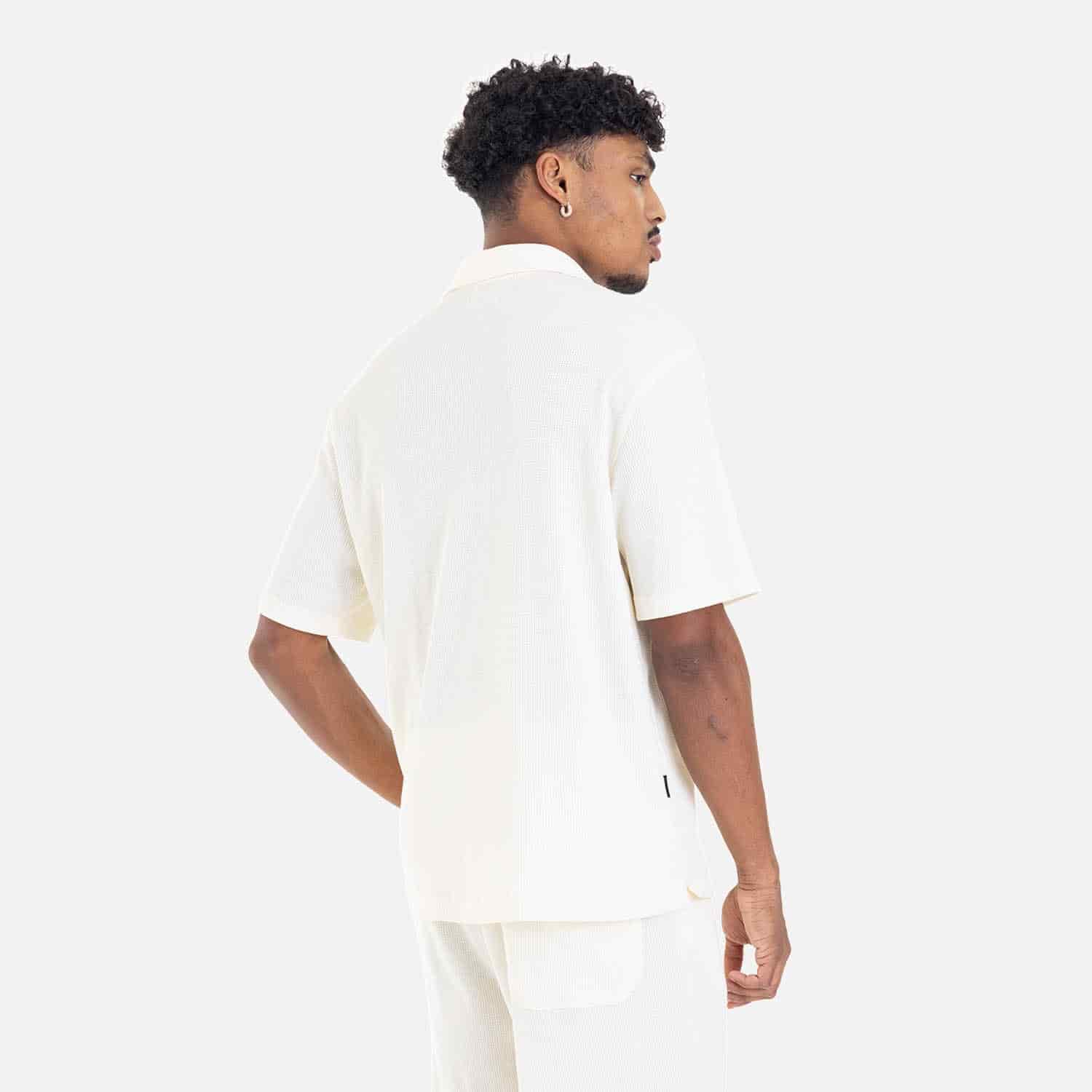 Relaxed Short Sleeve Shirt Ivory - miniatura 13