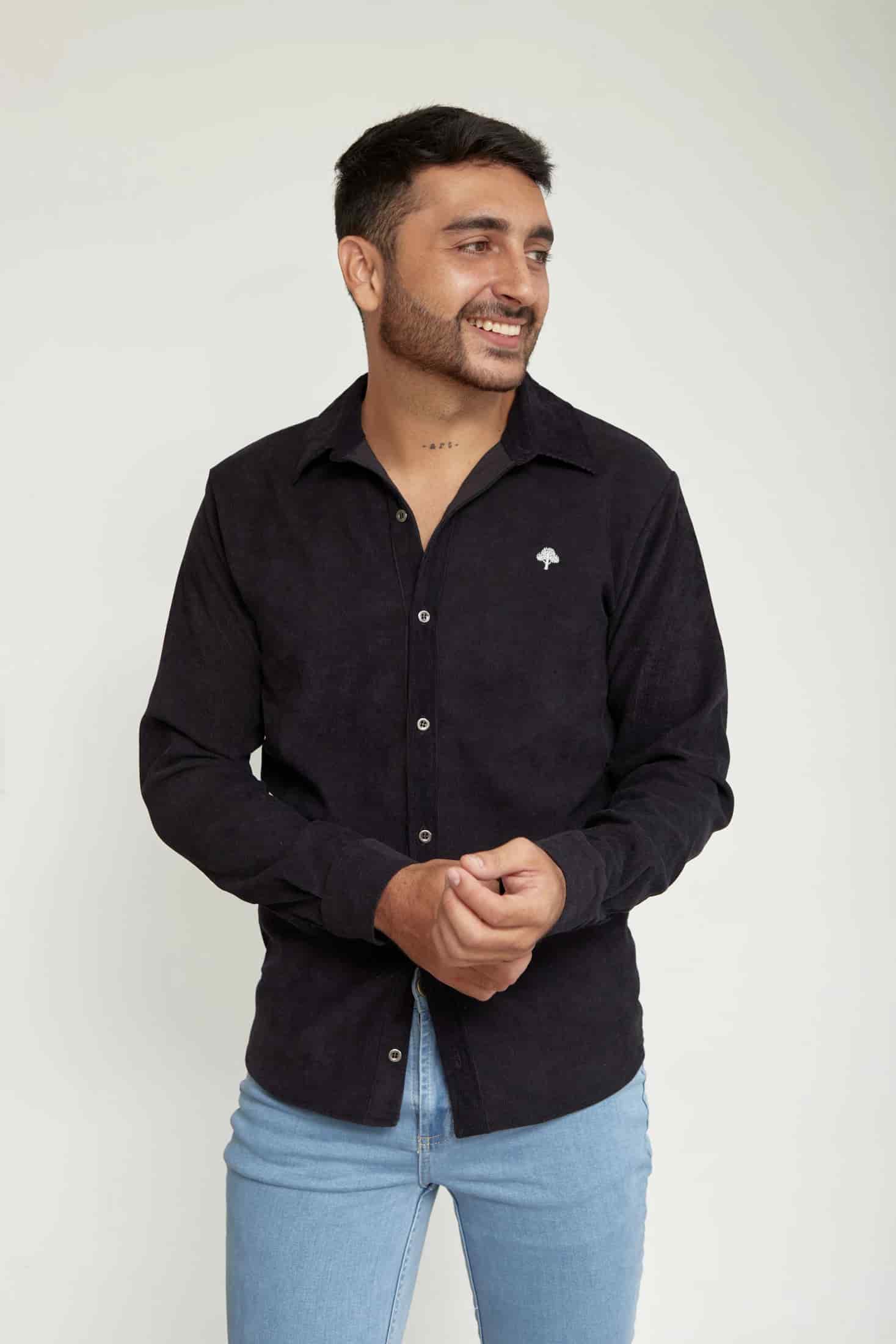 Camisa Clasica Pana Azul - miniatura 2
