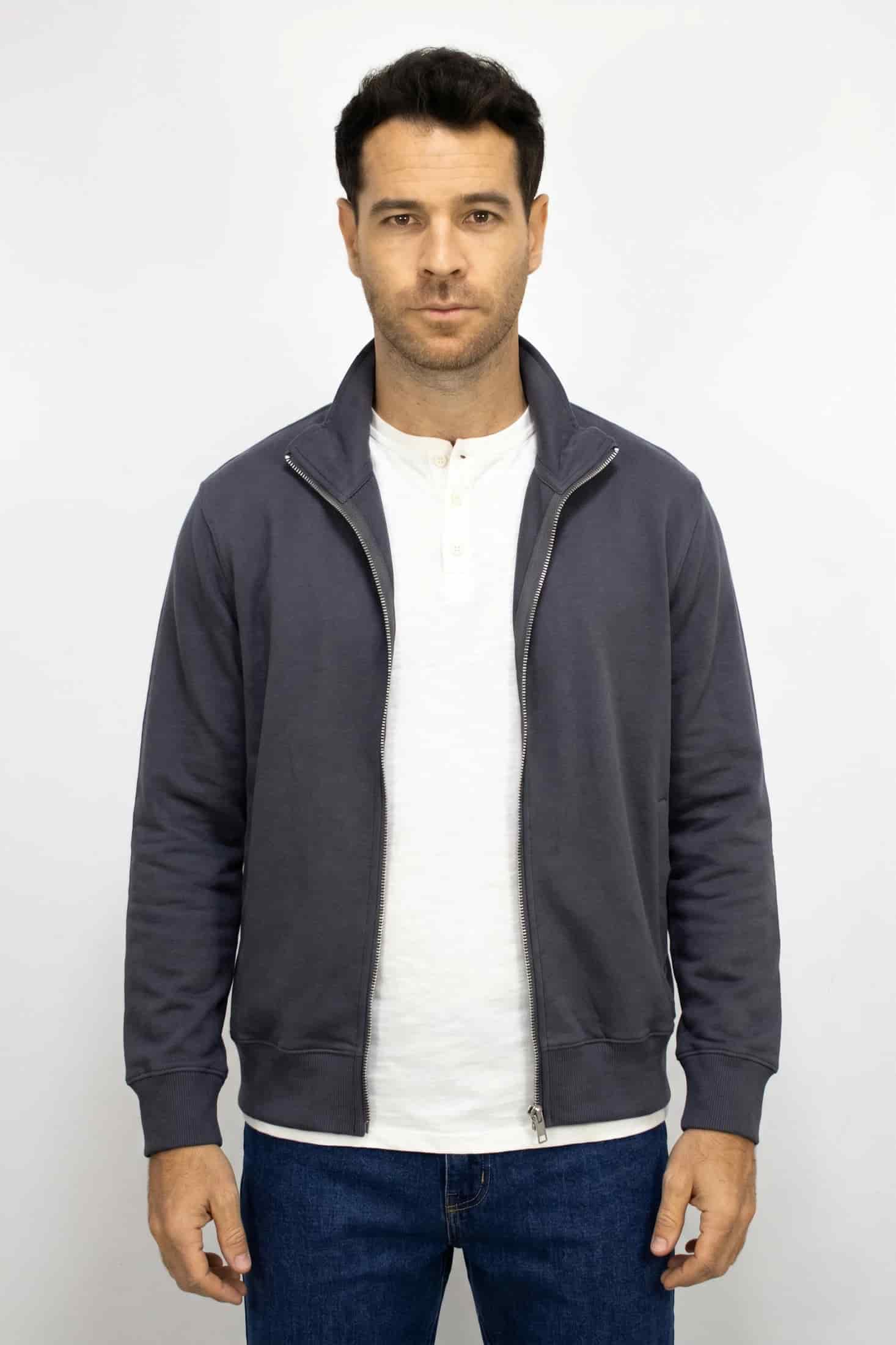Saco gris con Cremallera para hombre - miniatura 4