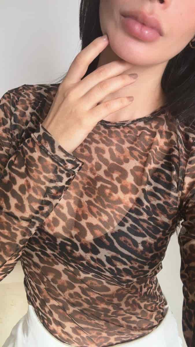 Top Mesh - Leopardo - miniatura 4