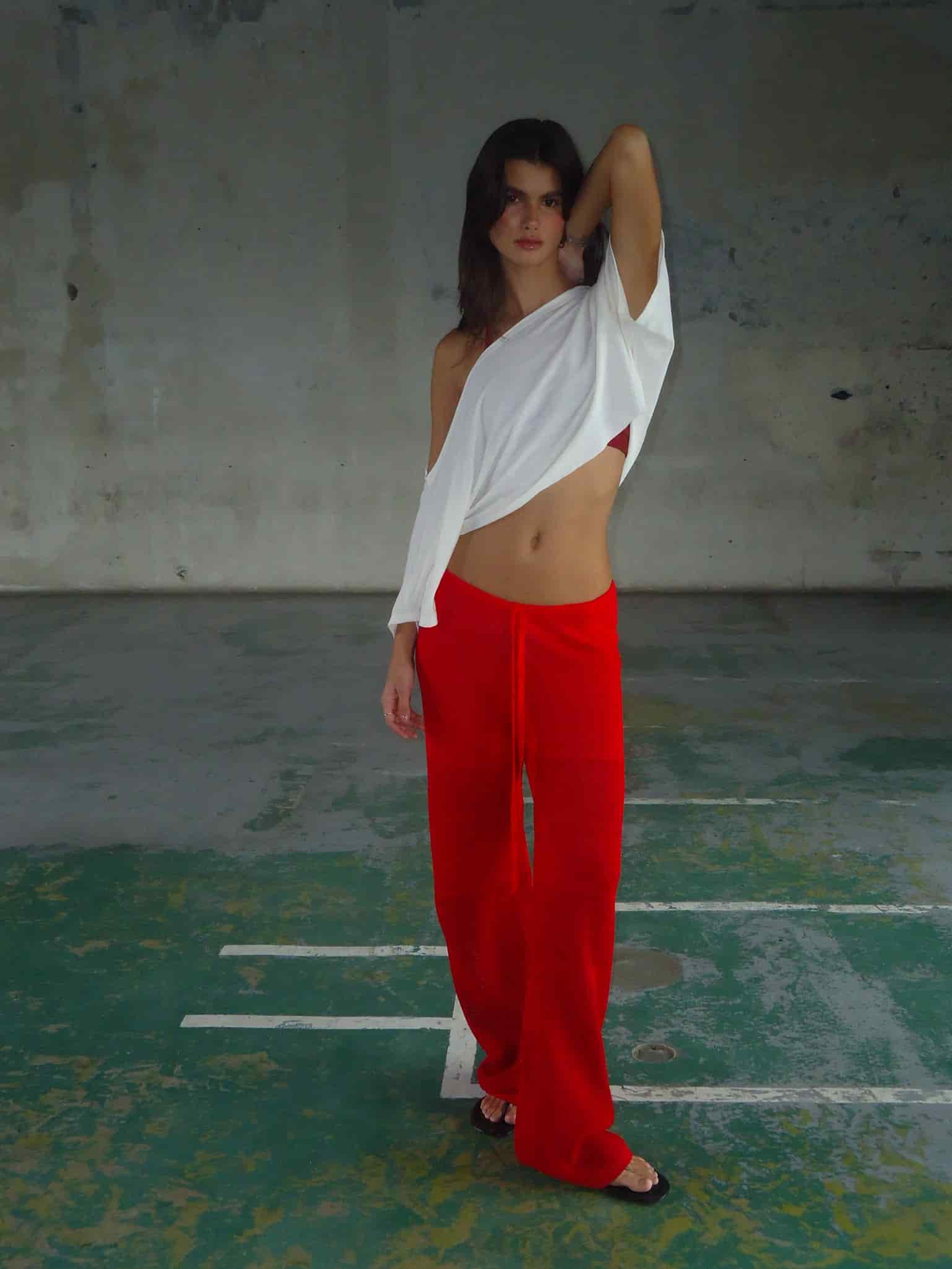 CLASSIC KNIT PANT - ROBUST RED - miniatura 8