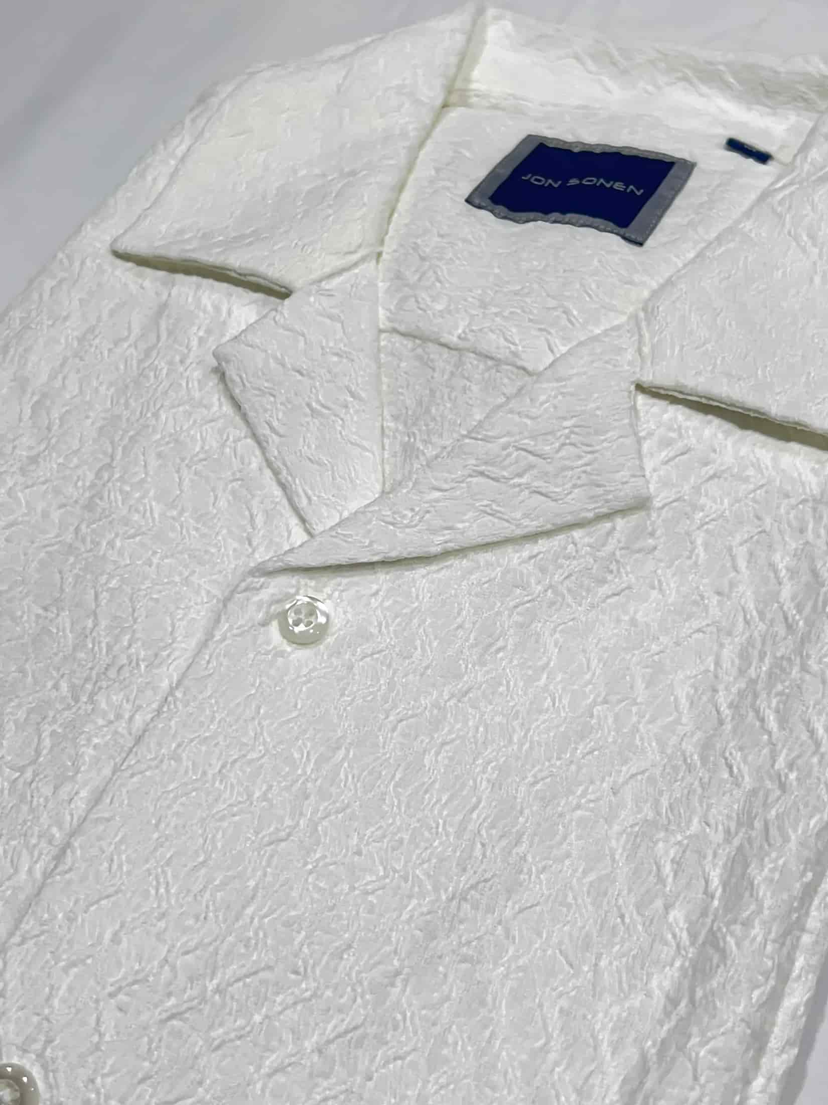 Camisa manga corta con textura para hombre Jon Sonen 027225019 - miniatura 6