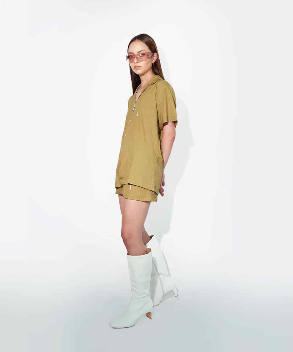 Camp Shirt in Green Pinstripe - miniatura 5