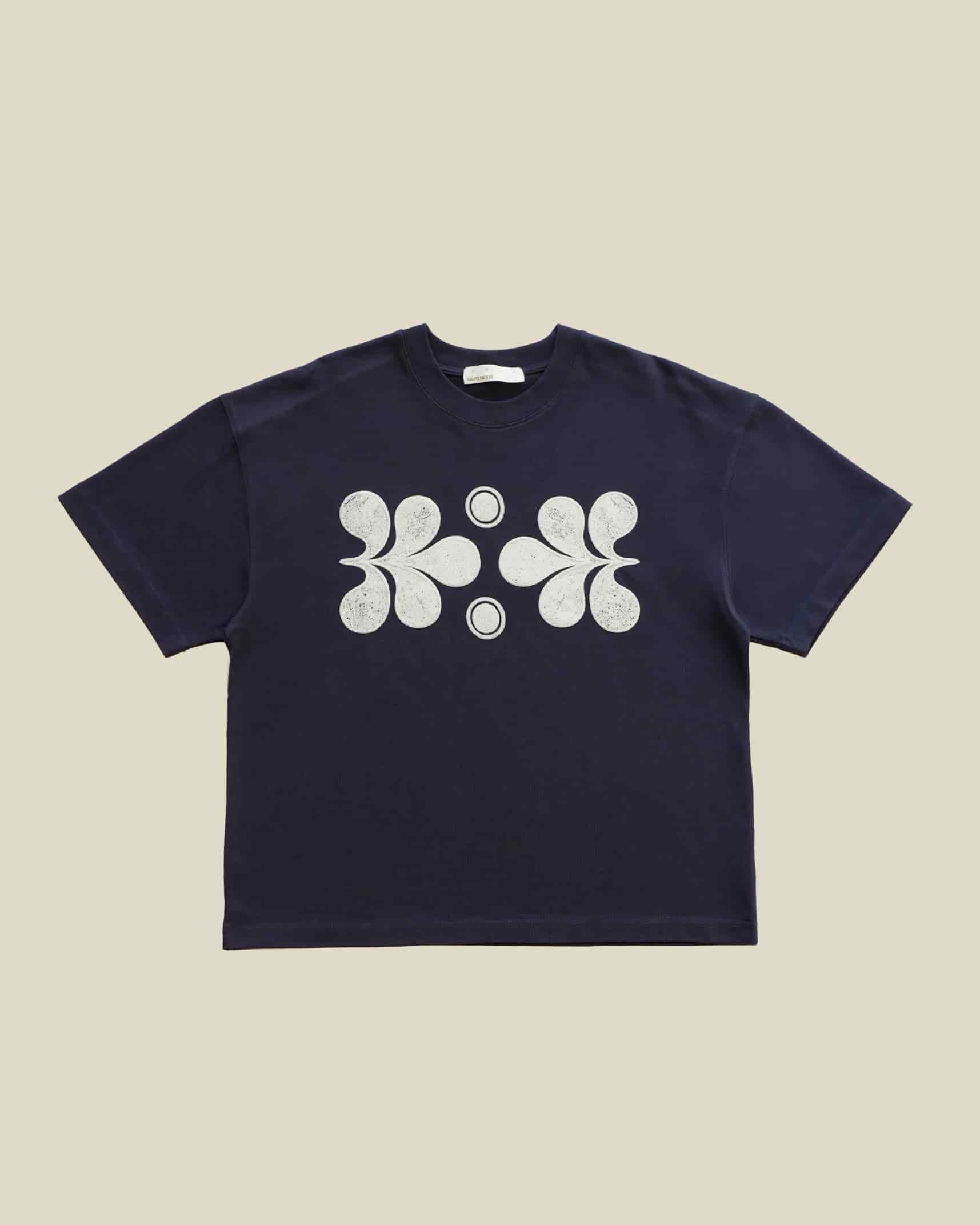 Camiseta floreciendo azul - miniatura 1
