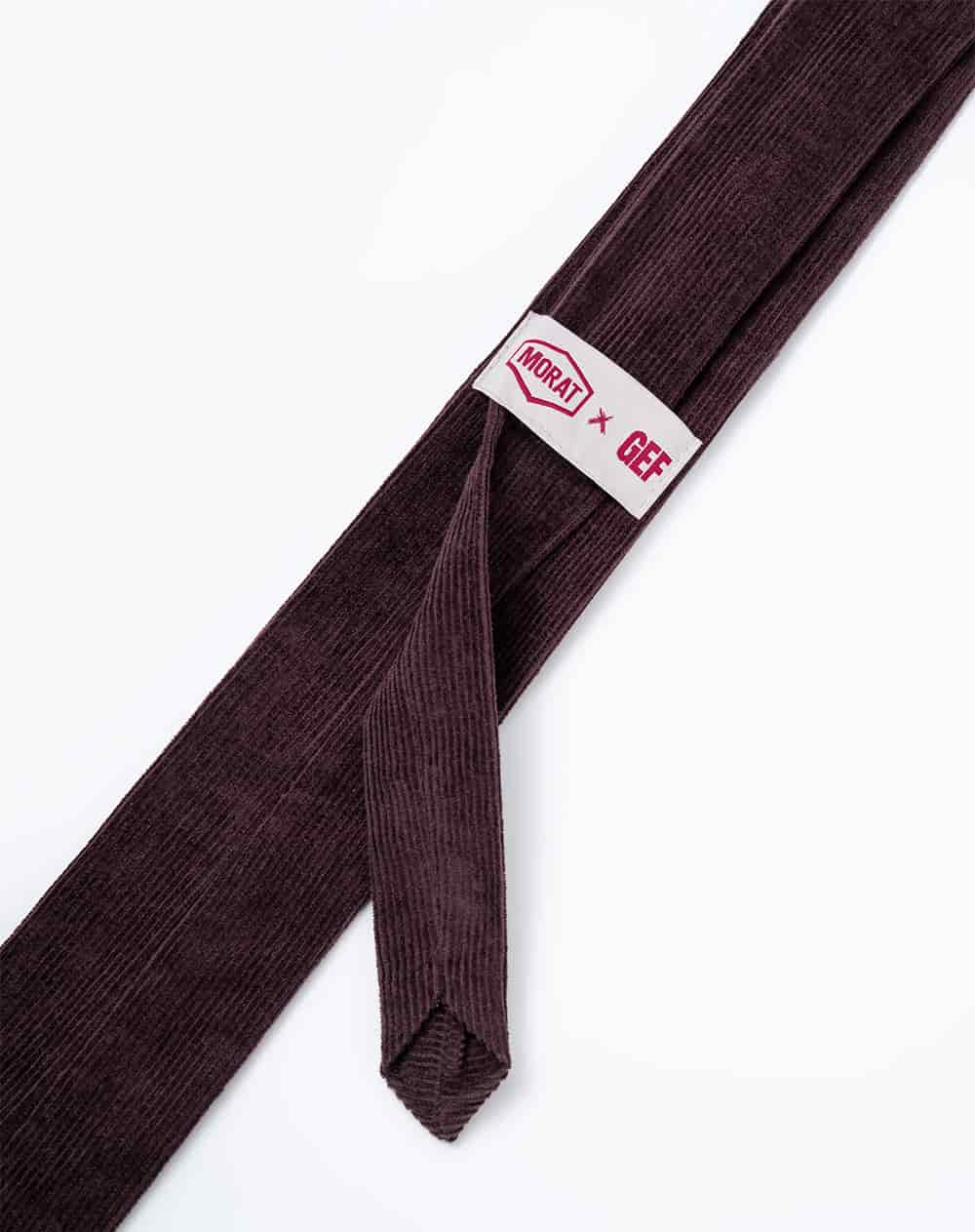 Corbata corduroy café unisex GEF | MORAT - miniatura 4